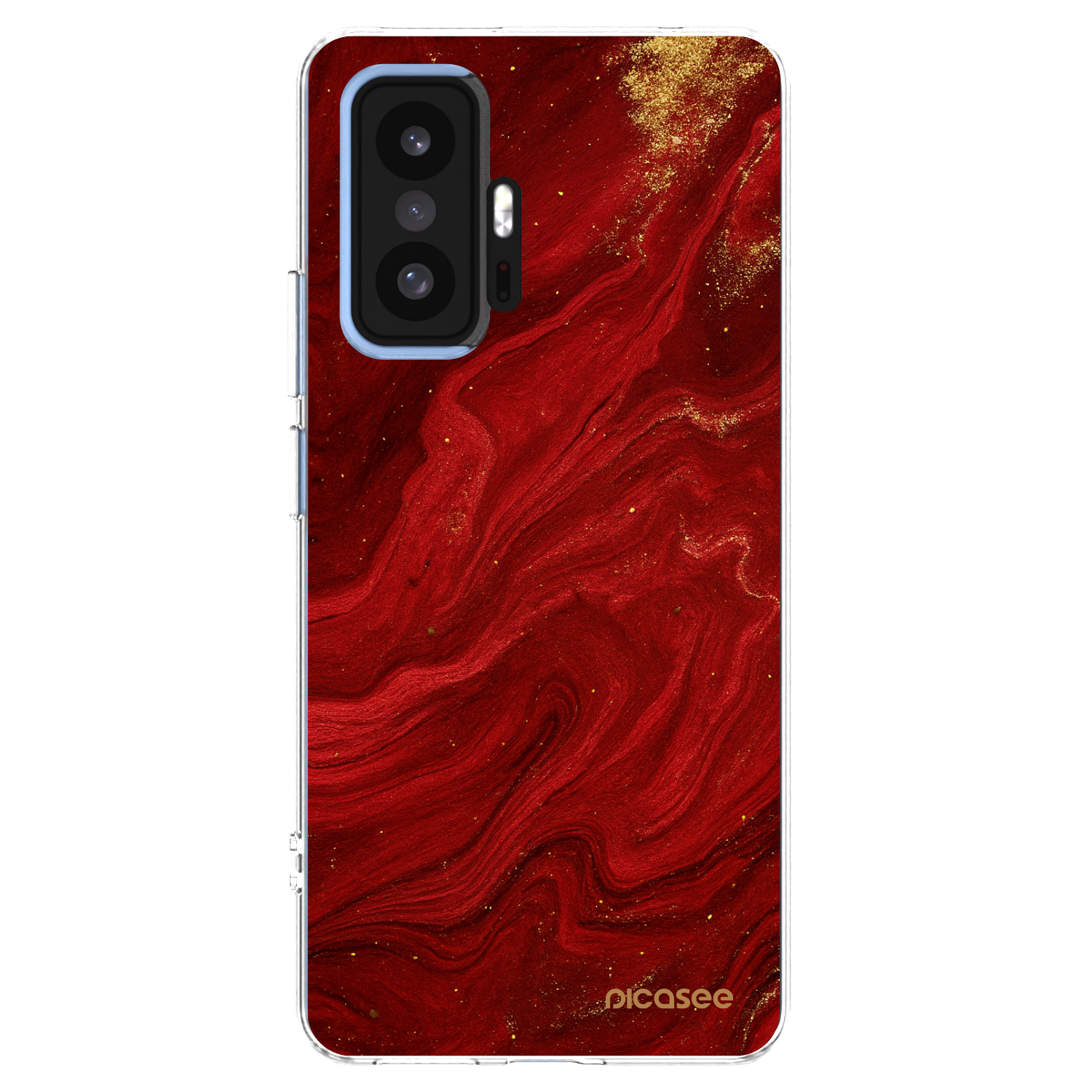 Picasee Xiaomi 11T Pro Hülle - Transparentes Silikon - Red