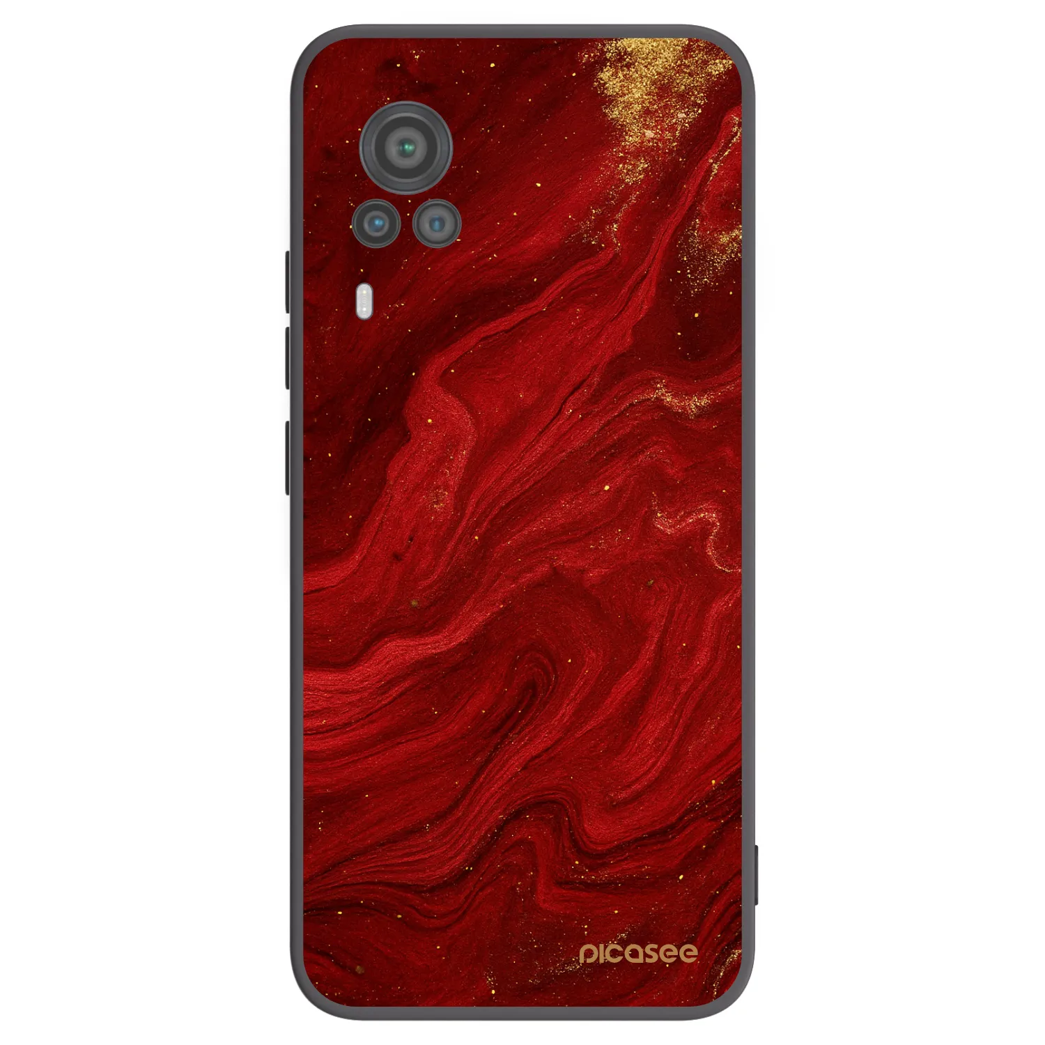 Picasee Vivo X60 Pro 5G Hülle - Schwarzes Silikon - Red
