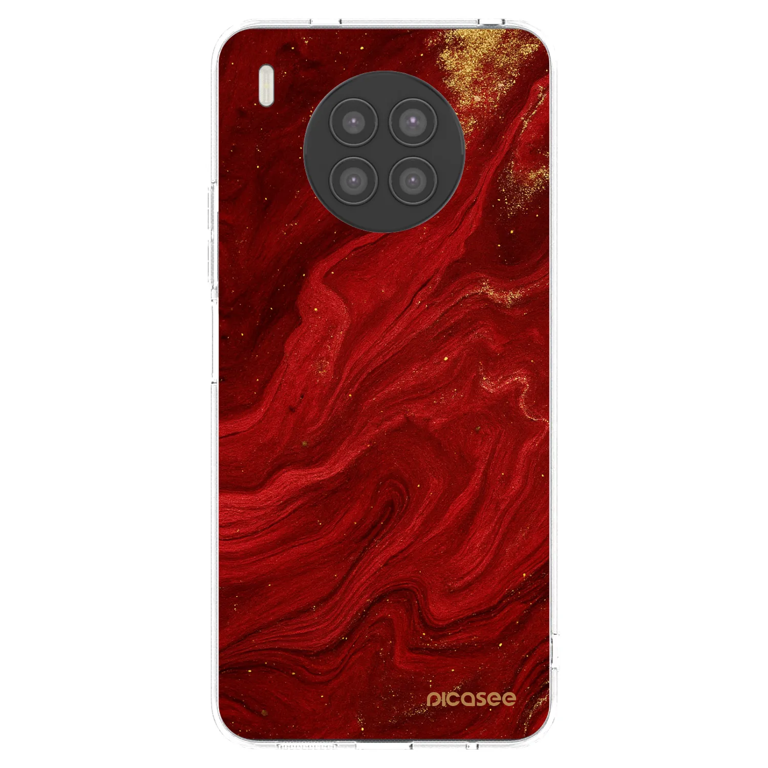 Picasee Huawei Nova 8i Hülle - Transparentes Silikon - Red