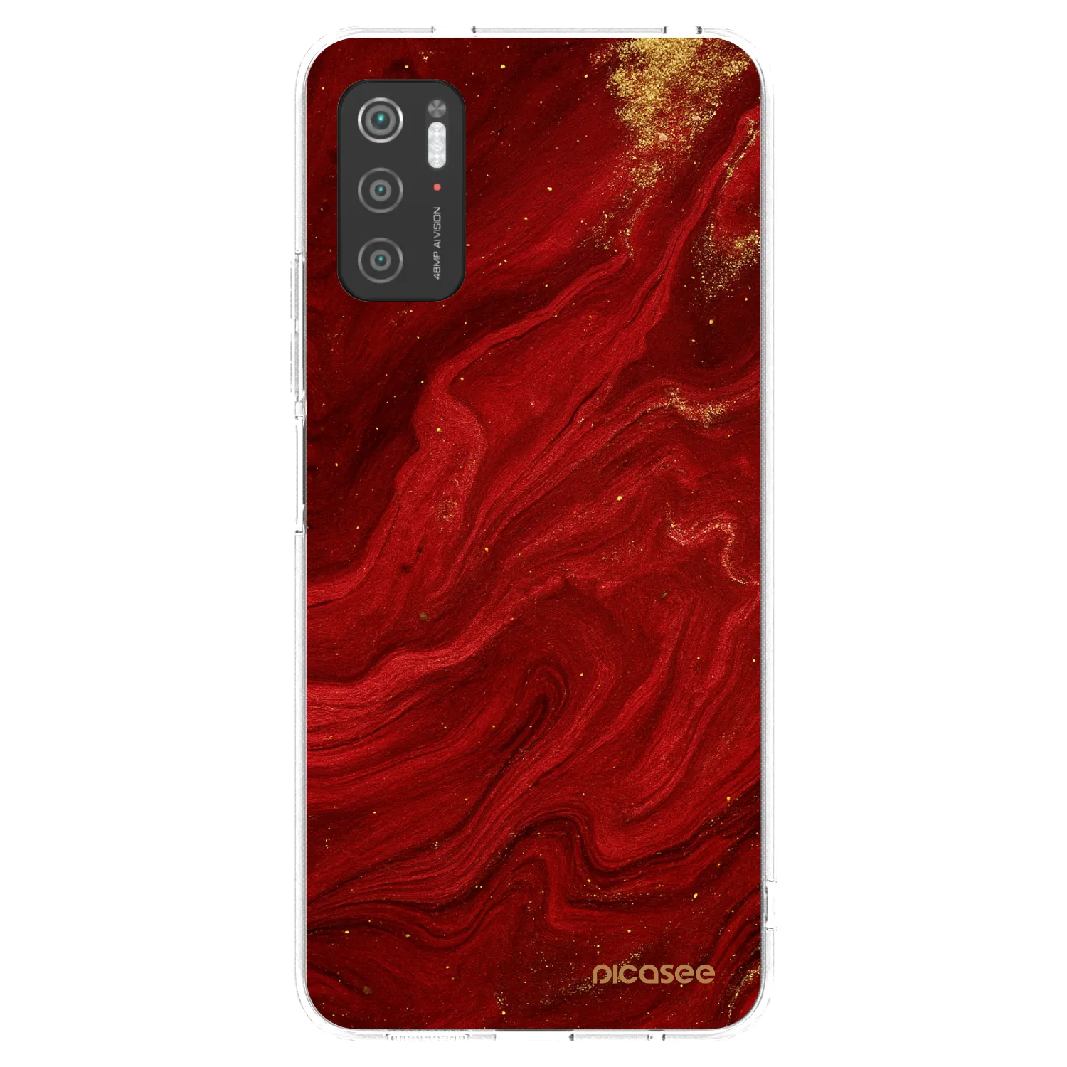 Picasee Xiaomi Poco M3 Pro 5G Hülle - Transparentes Silikon - Red