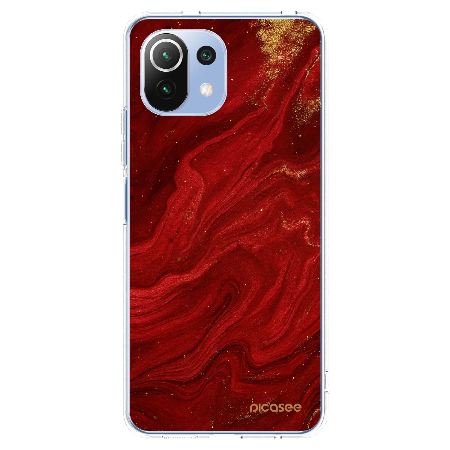 Picasee Xiaomi 11 Lite 5G NE Hülle - Transparentes Silikon - Red