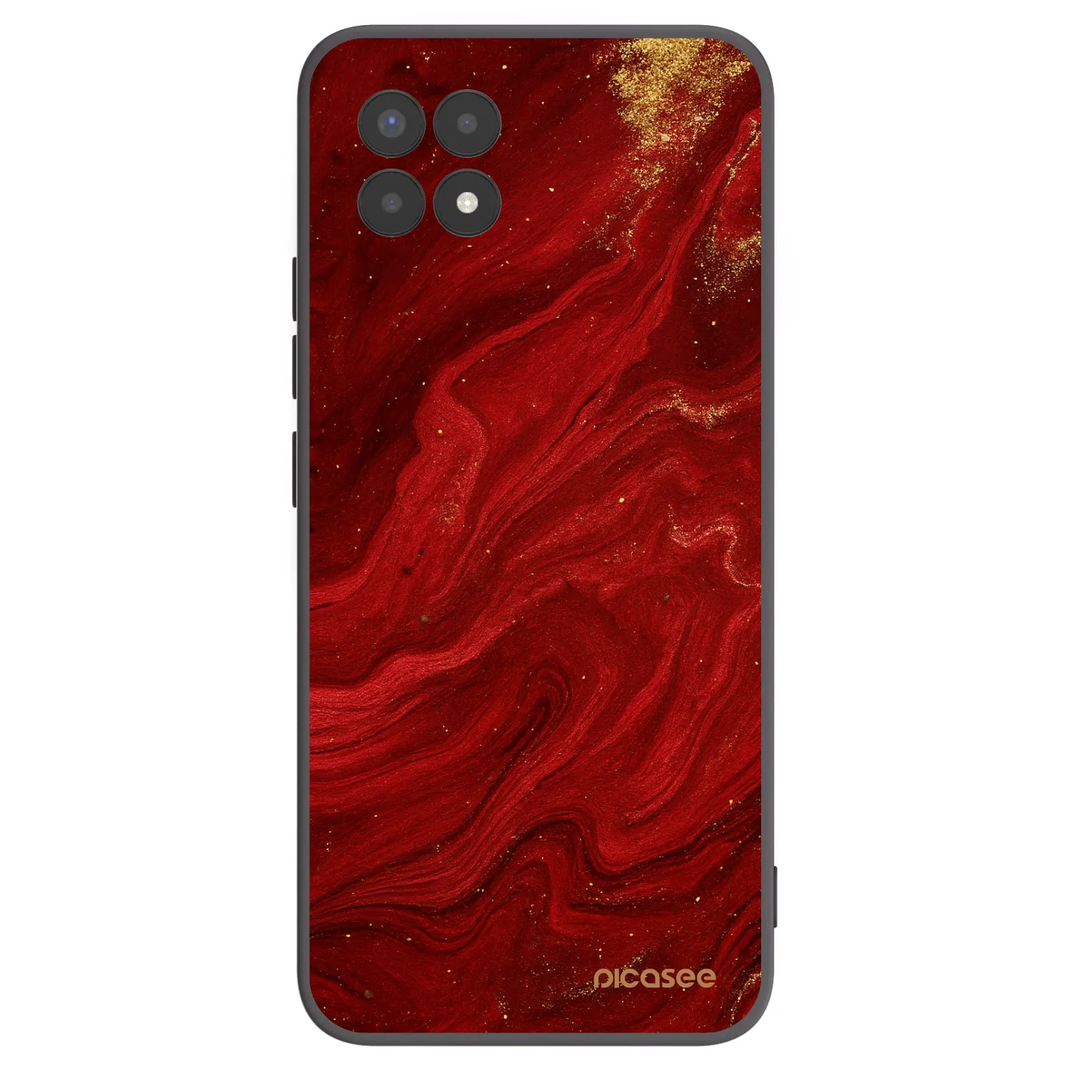 Picasee Realme 8i Hülle - Schwarzes Silikon - Red