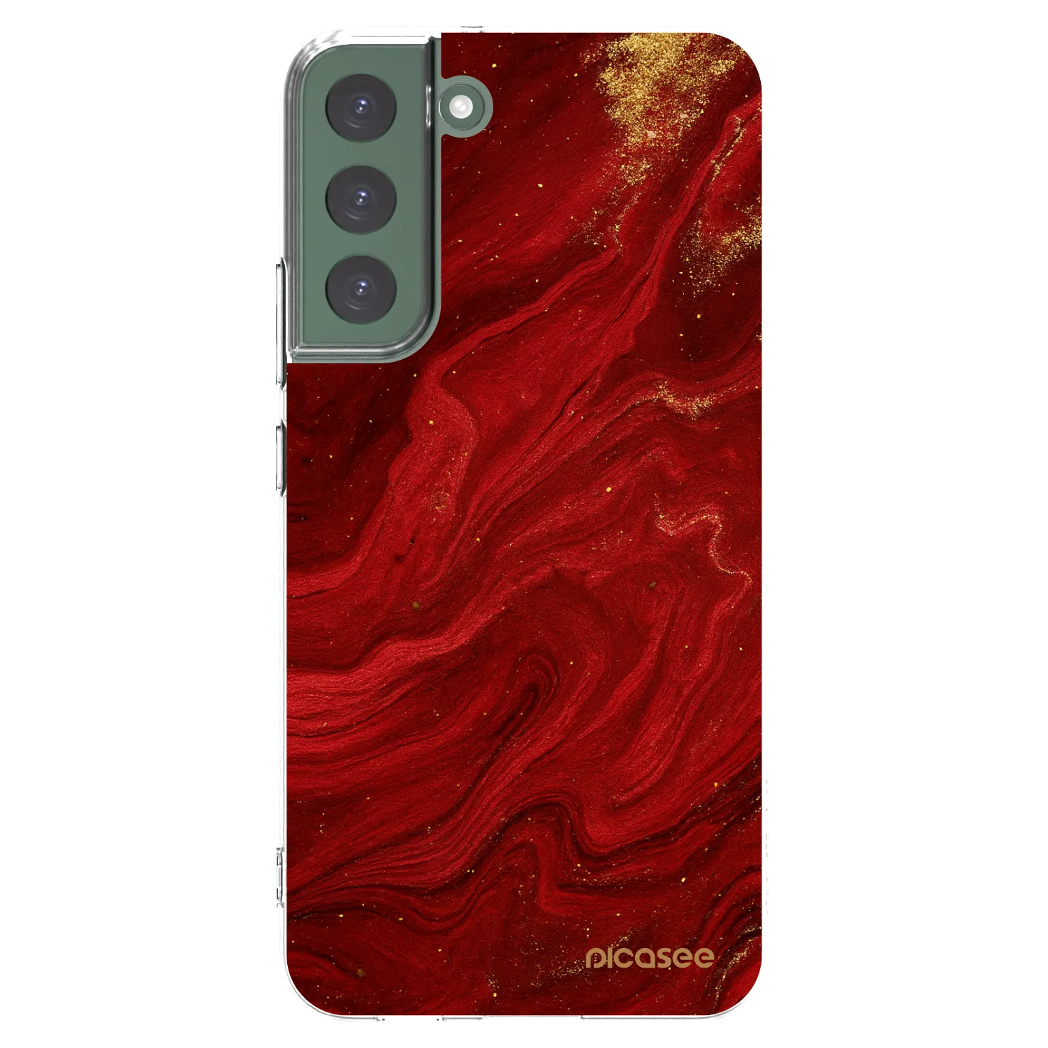 Picasee Samsung Galaxy S22+ 5G Hülle - Transparentes Silikon - Red