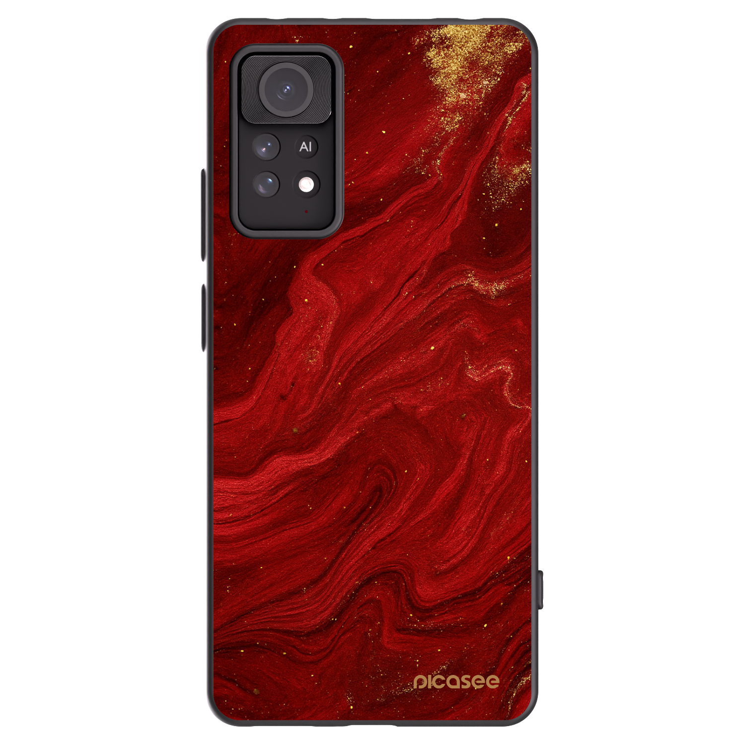 Picasee Xiaomi Redmi Note 11 Pro Hülle - Schwarzes Silikon - Red