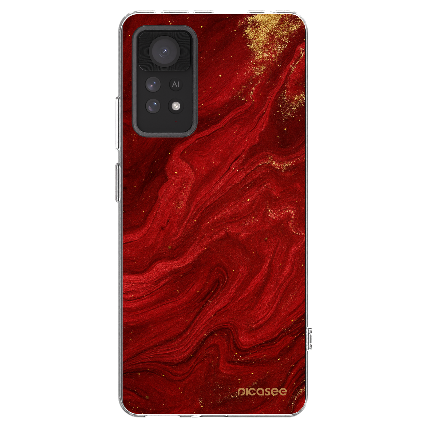 Picasee Xiaomi Redmi Note 11 Pro 5G Hülle - Transparentes Silikon - Red