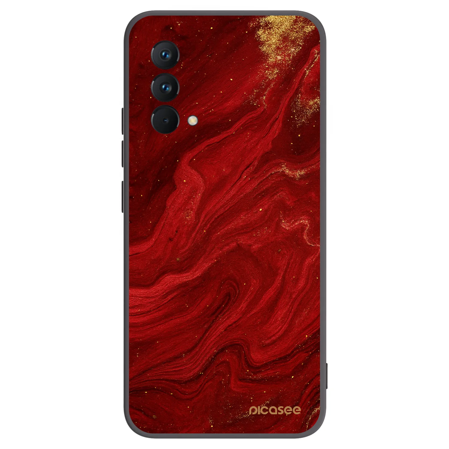 Picasee Realme GT Master Edition 5G Hülle - Schwarzes Silikon - Red