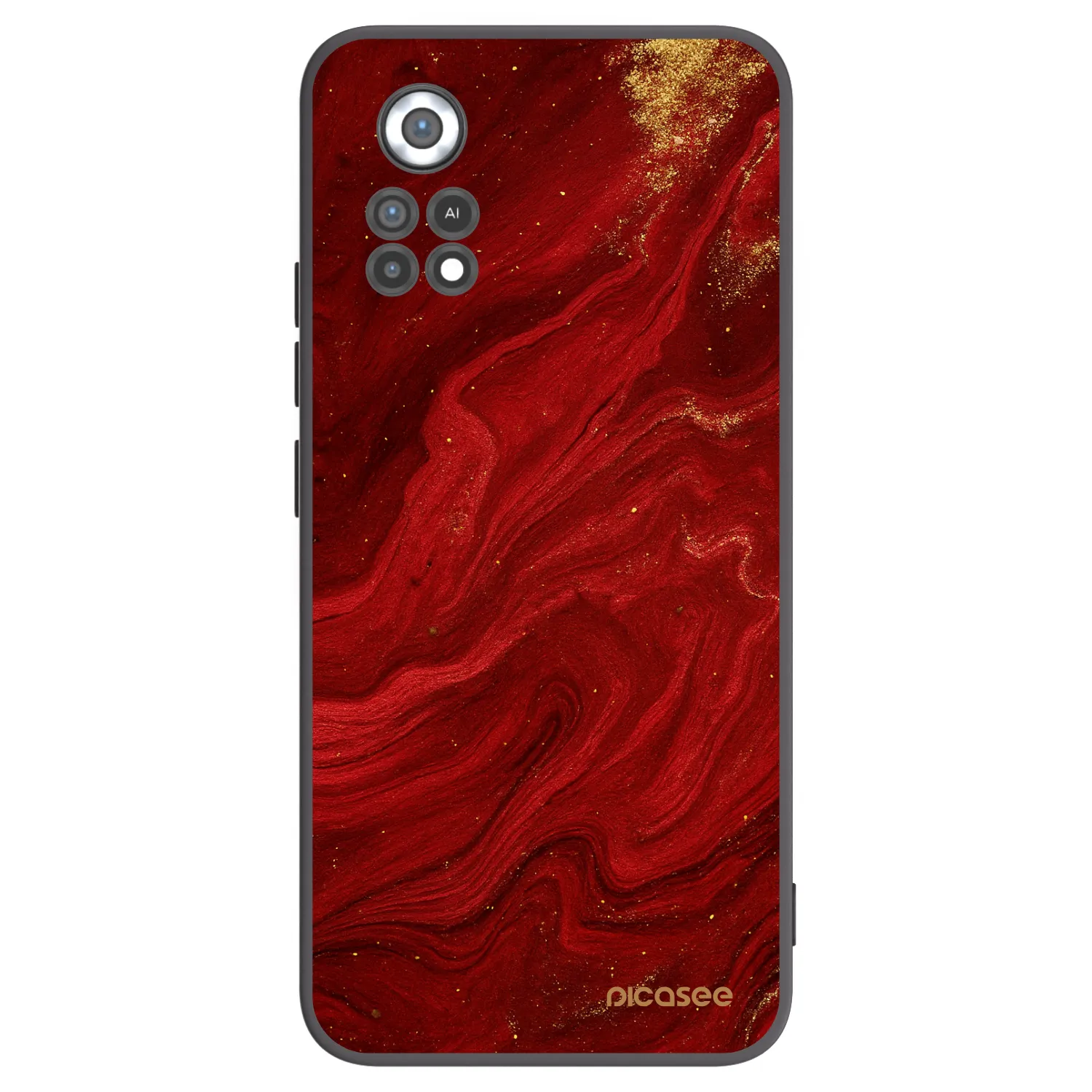 Picasee Xiaomi Poco X4 Pro 5G Hülle - Schwarzes Silikon - Red