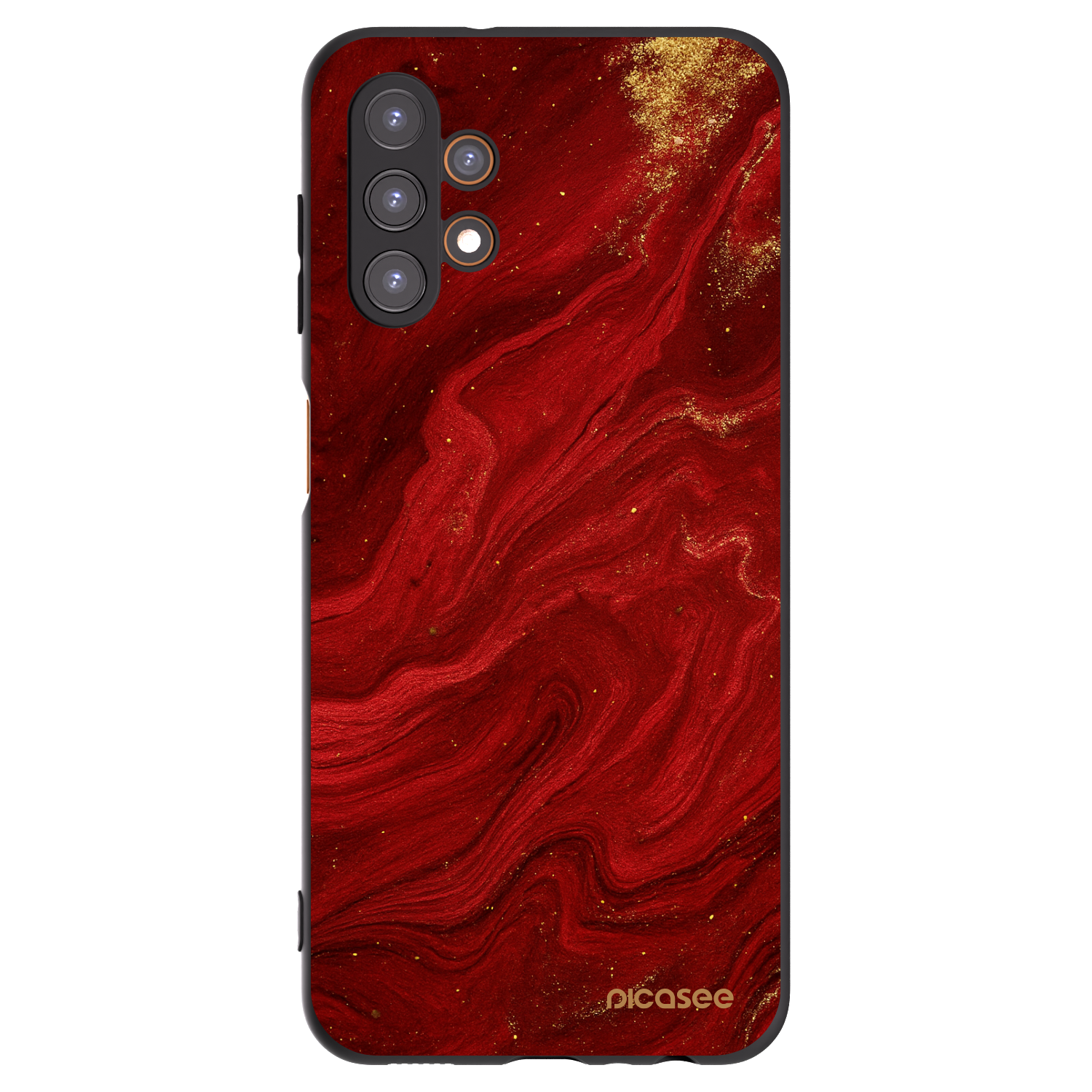 Picasee Samsung Galaxy A13 4G A135 Hülle - Schwarzes Silikon - Red