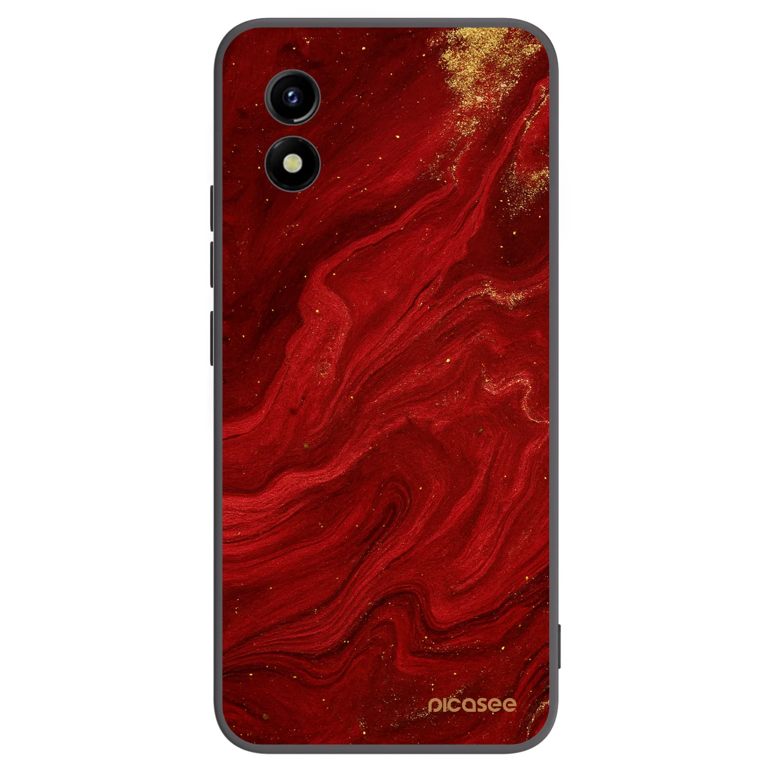 Picasee Vivo Y01 Hülle - Schwarzes Silikon - Red