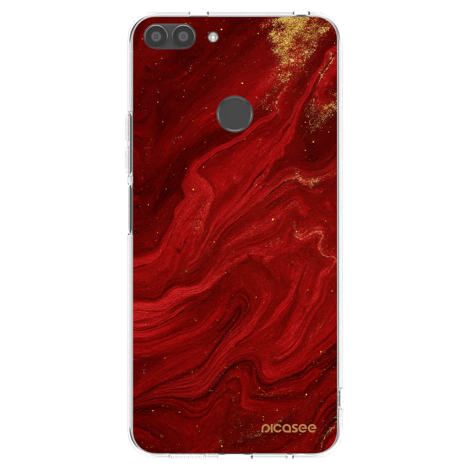 Picasee Huawei P Smart Hülle - Transparentes Silikon - Red