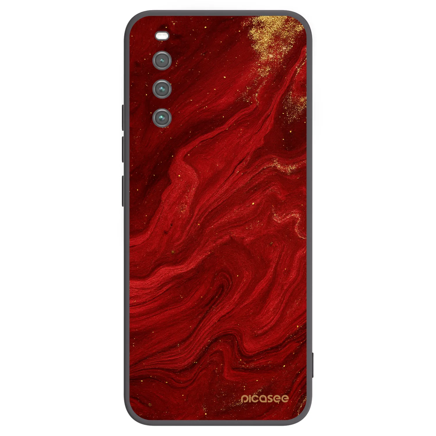Picasee Sony Xperia 10 IV 5G Hülle - Schwarzes Silikon - Red