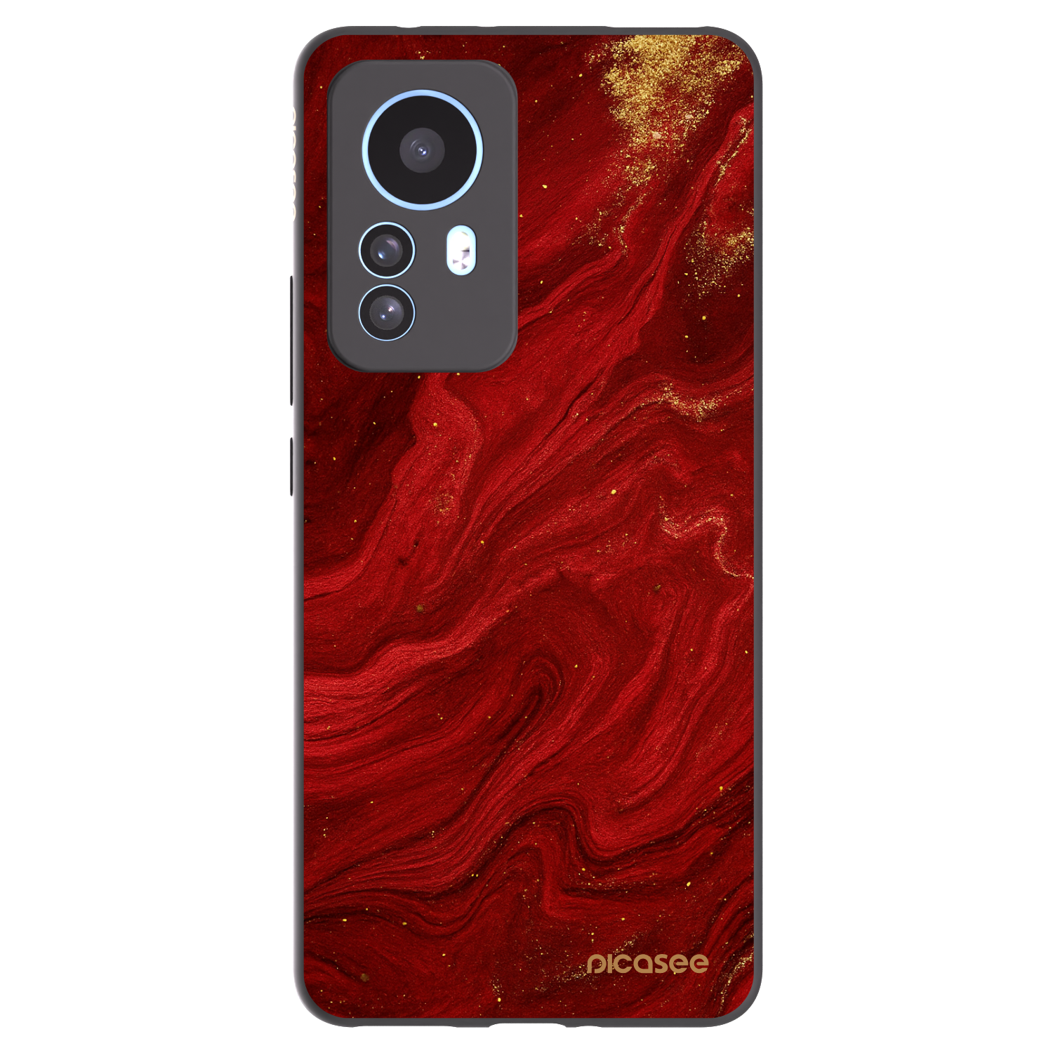 Picasee Xiaomi 12T Pro Hülle - Schwarzes Silikon - Red