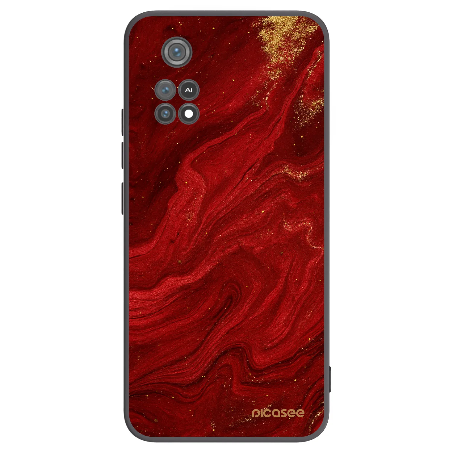 Picasee Xiaomi Poco M4 Pro Hülle - Schwarzes Silikon - Red