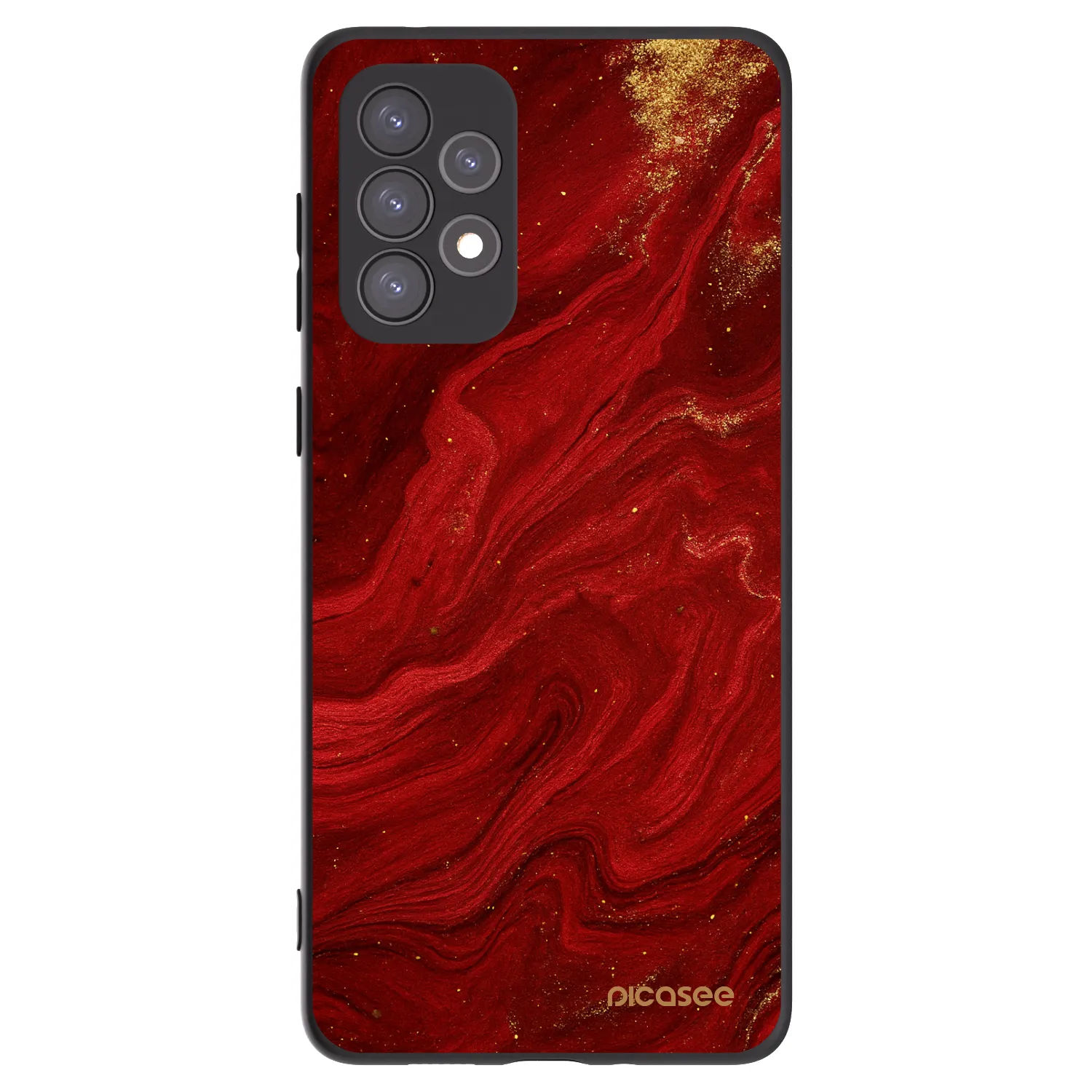 Picasee Samsung Galaxy A73 5G Hülle - Schwarzes Silikon - Red