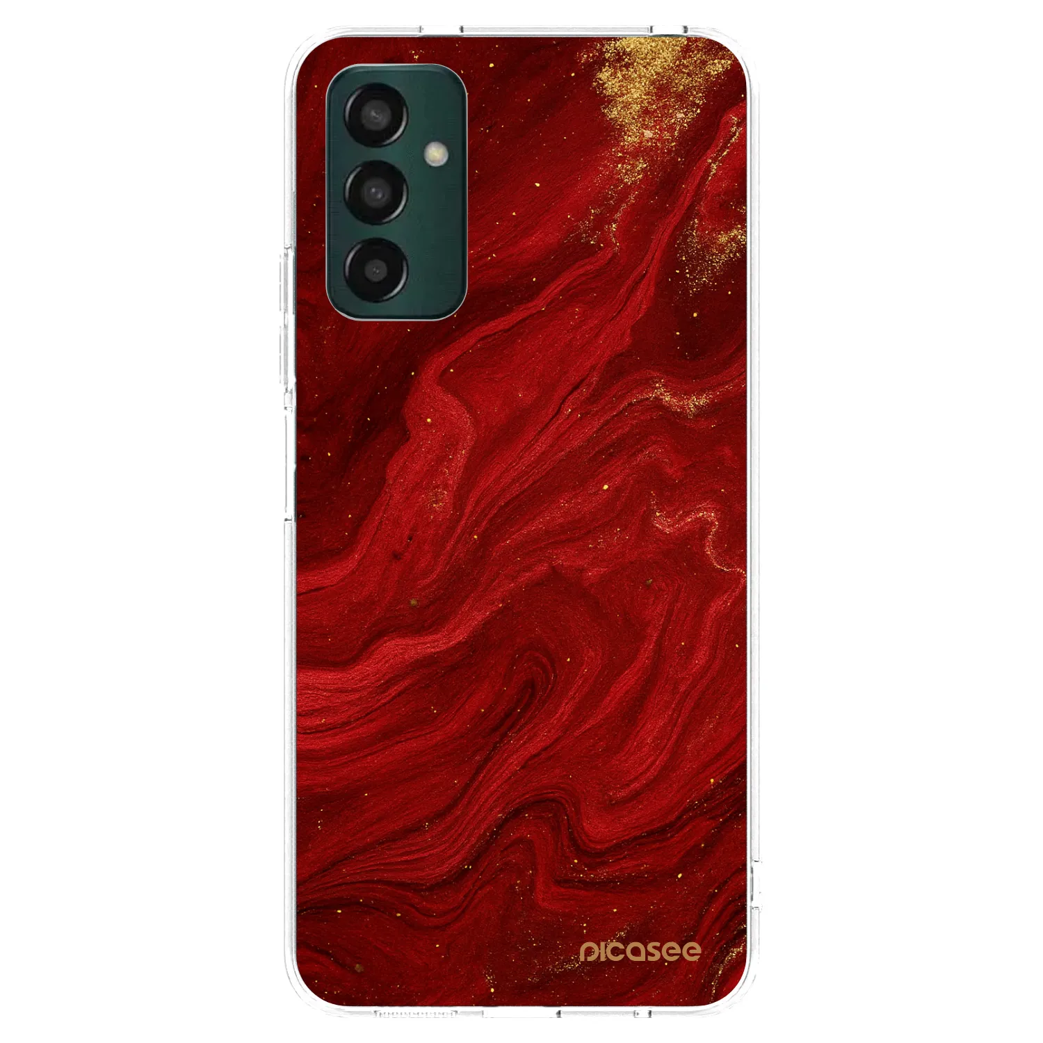 Picasee Samsung Galaxy M23 5G Hülle - Transparentes Silikon - Red