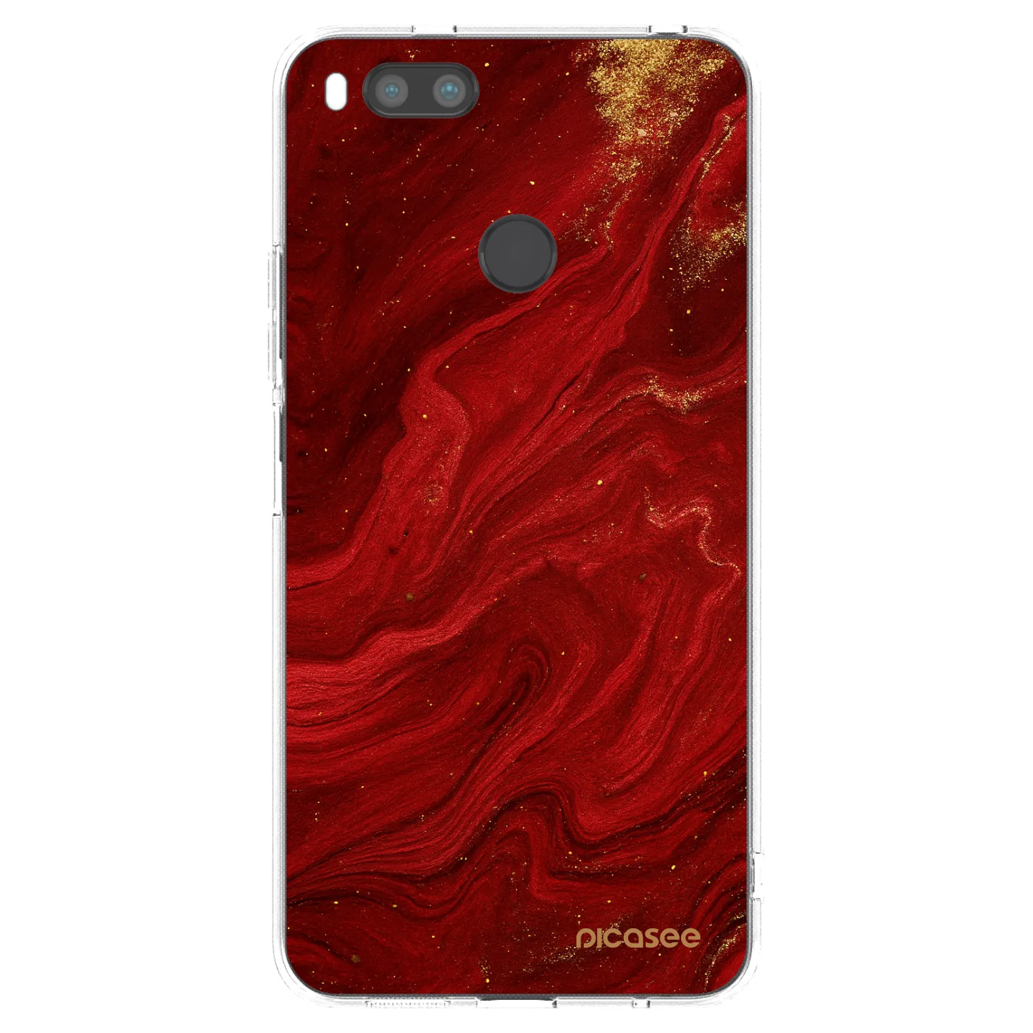 Picasee Xiaomi Redmi A1 Hülle - Transparentes Silikon - Red