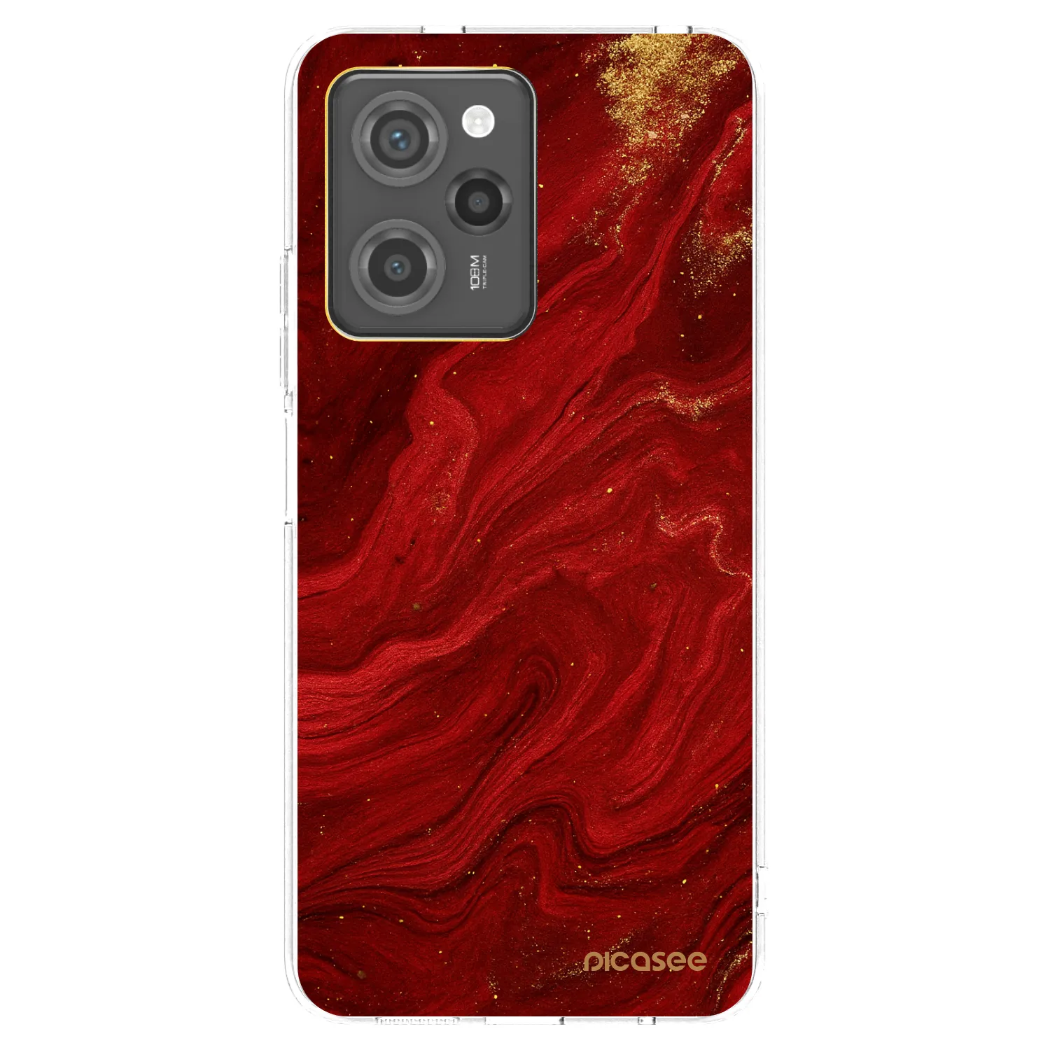 Picasee Xiaomi Poco X5 Pro Hülle - Transparentes Silikon - Red