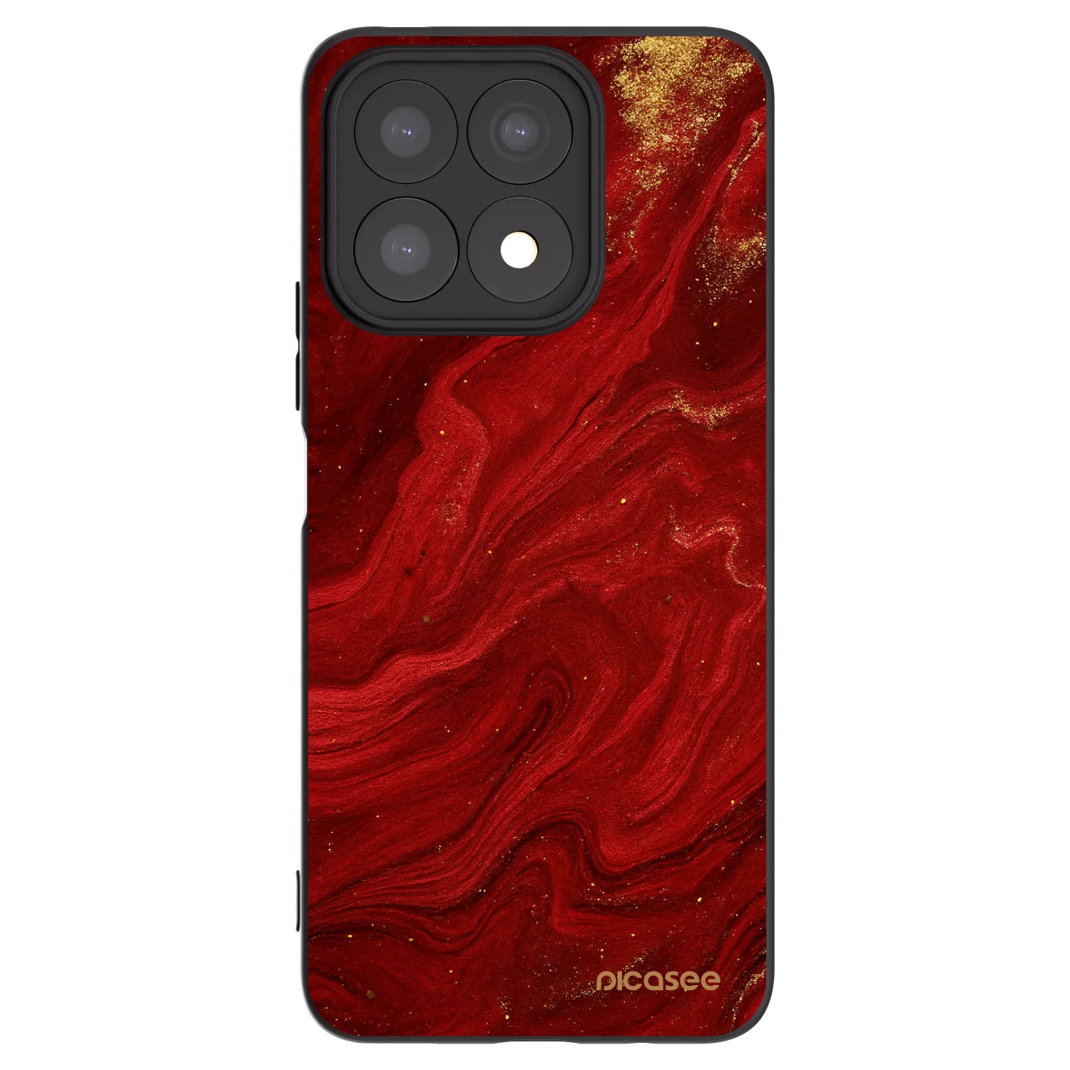 Picasee Honor X8a Hülle - Schwarzes Silikon - Red