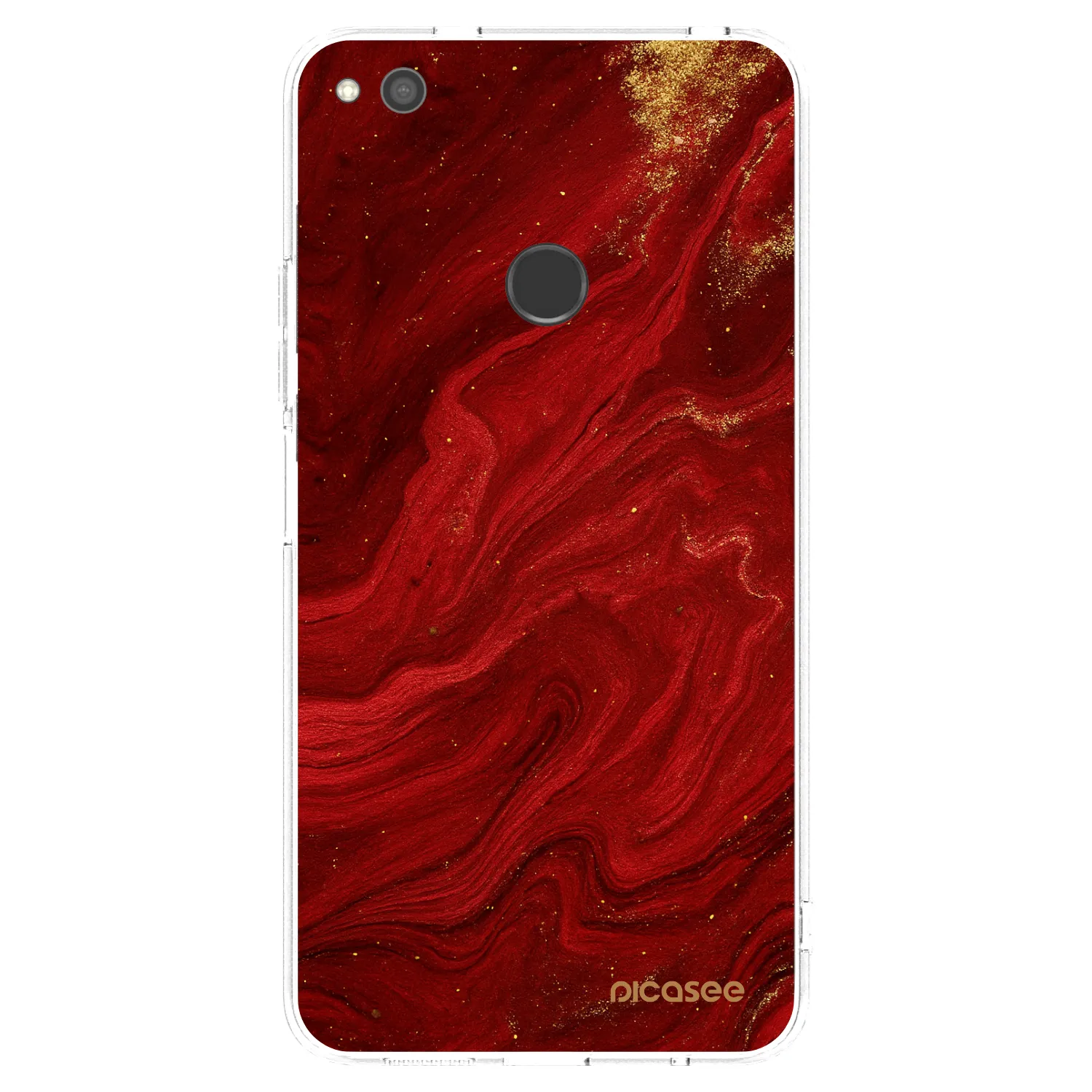 Picasee Huawei P9 Lite 2017 Hülle - Transparentes Silikon - Red