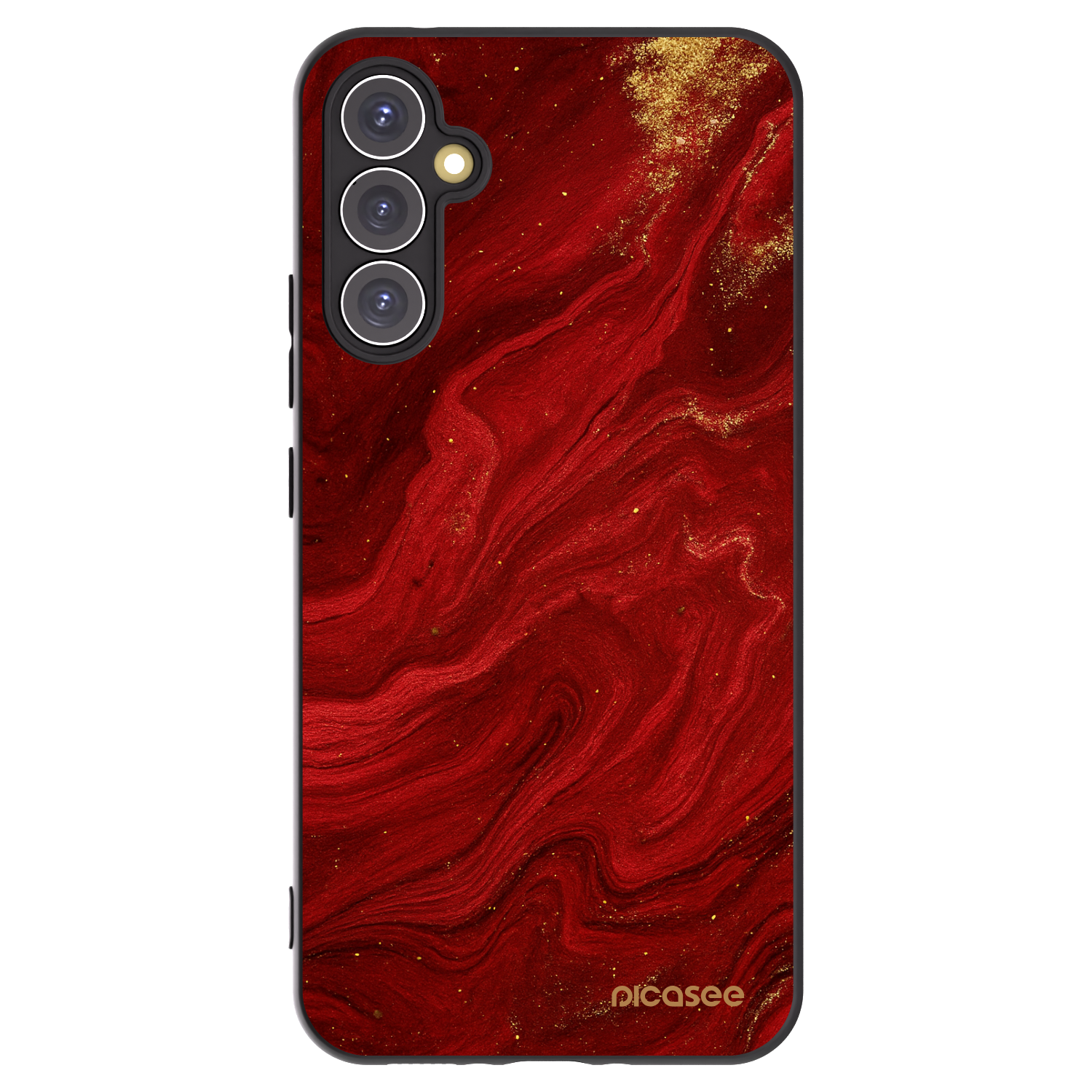 Picasee Samsung Galaxy A34 5G A346B Hülle - Schwarzes Silikon - Red