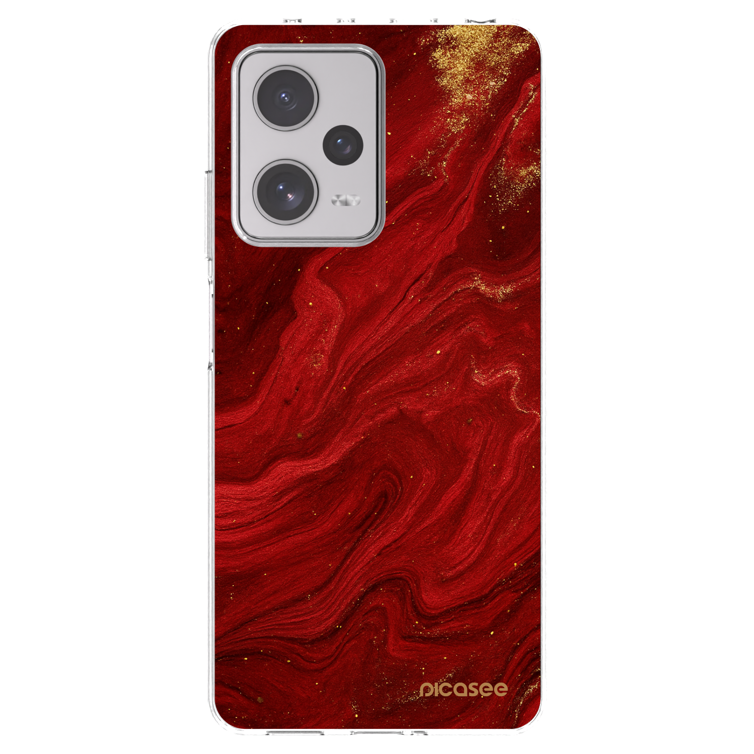 Picasee Xiaomi Redmi Note 12 Pro+ 5G Hülle - Transparentes Silikon - Red