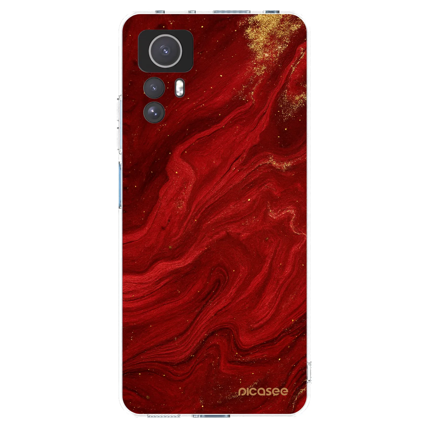 Picasee Xiaomi Redmi Note 12S Hülle - Transparentes Silikon - Red