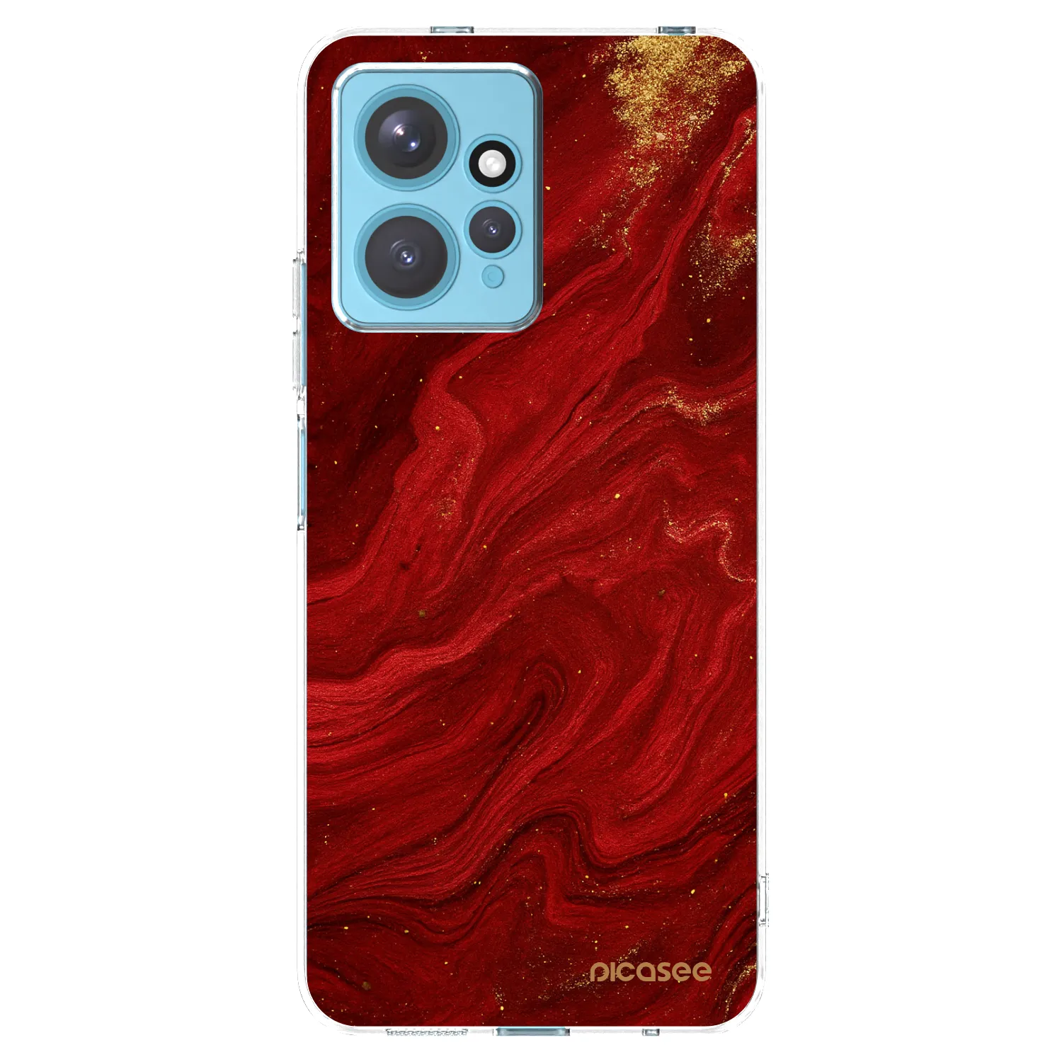 Picasee Xiaomi Redmi Note 12 4G Hülle - Transparentes Silikon - Red