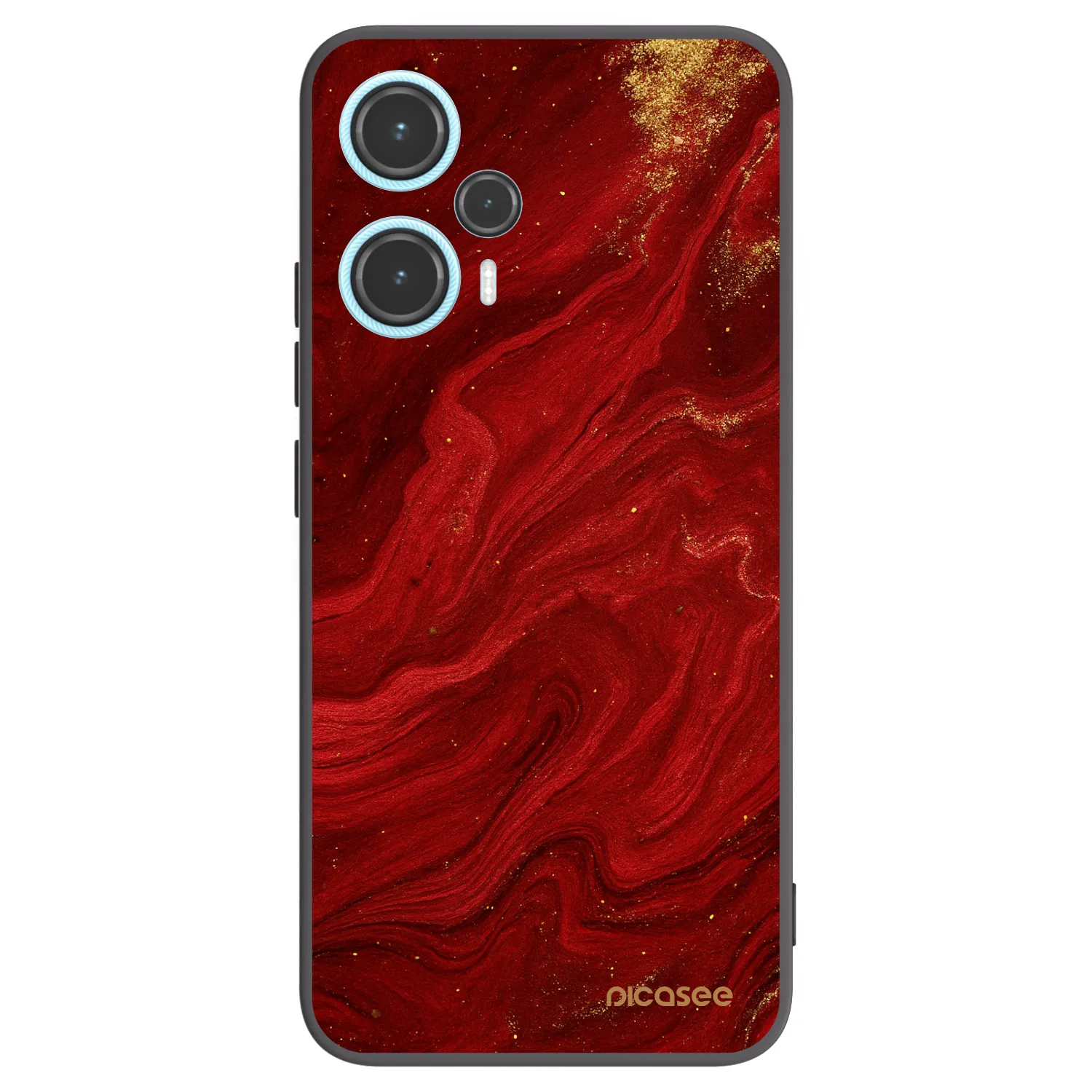 Picasee Xiaomi Poco F5 Hülle - Schwarzes Silikon - Red