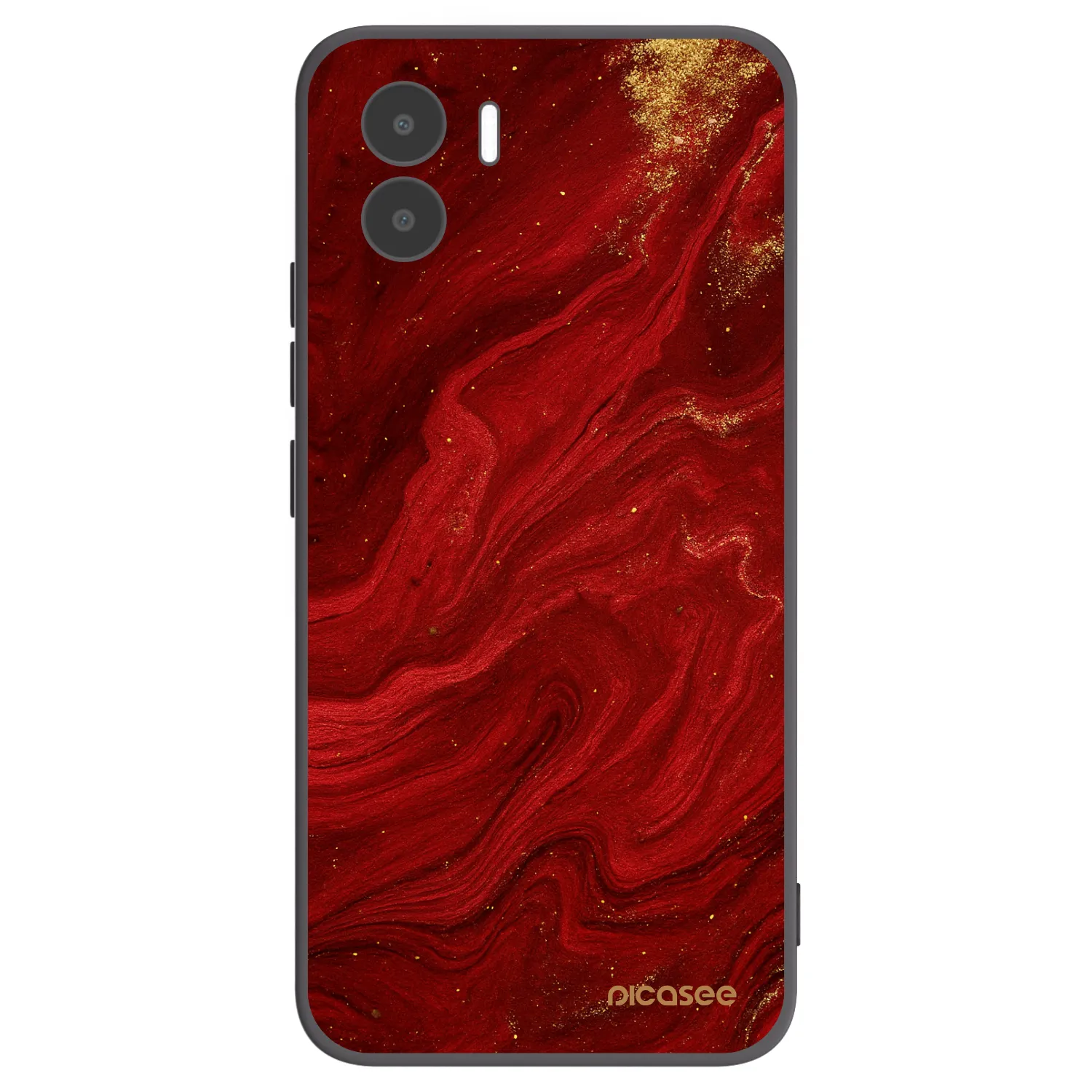 Picasee Xiaomi Redmi A2 Hülle - Schwarzes Silikon - Red