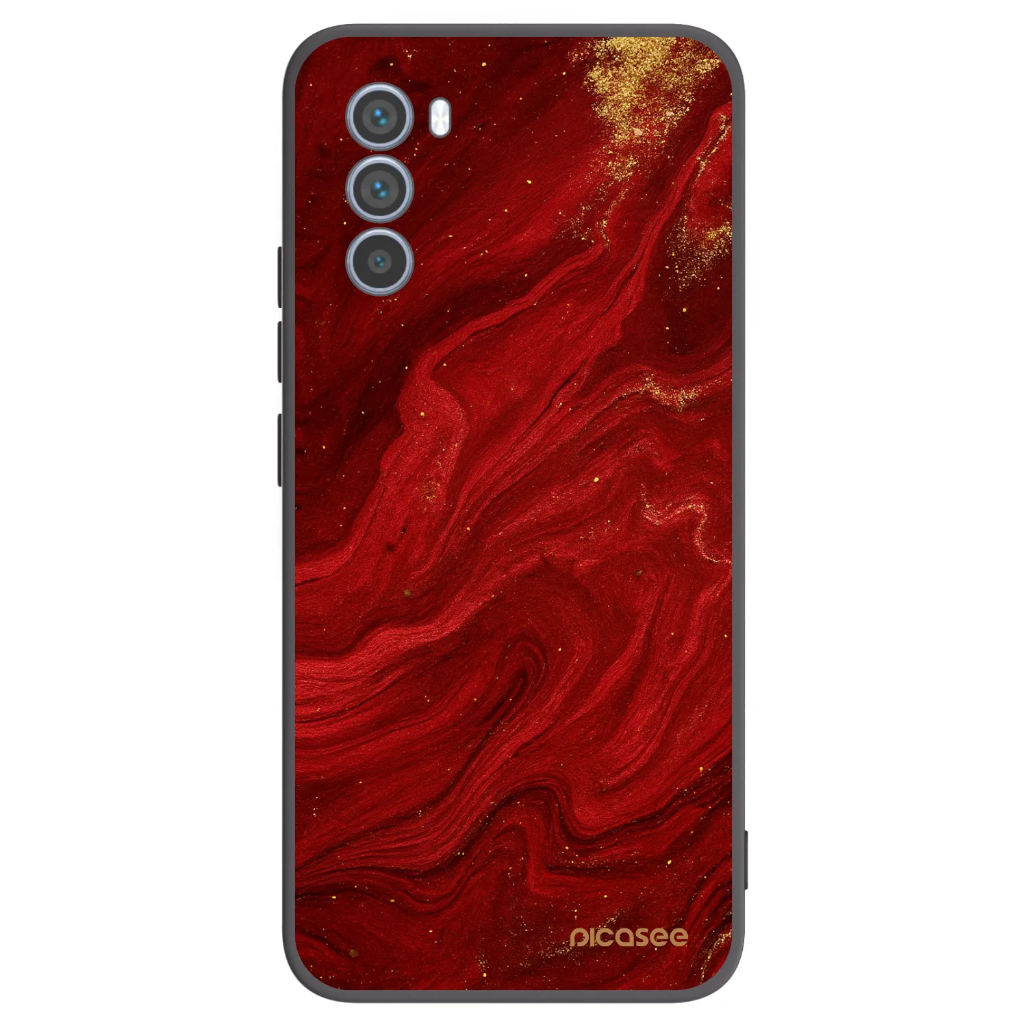 Picasee Motorola Moto G62 Hülle - Schwarzes Silikon - Red