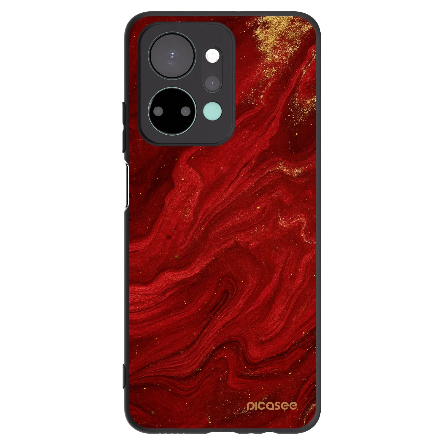 Picasee Honor X7a Hülle - Schwarzes Silikon - Red