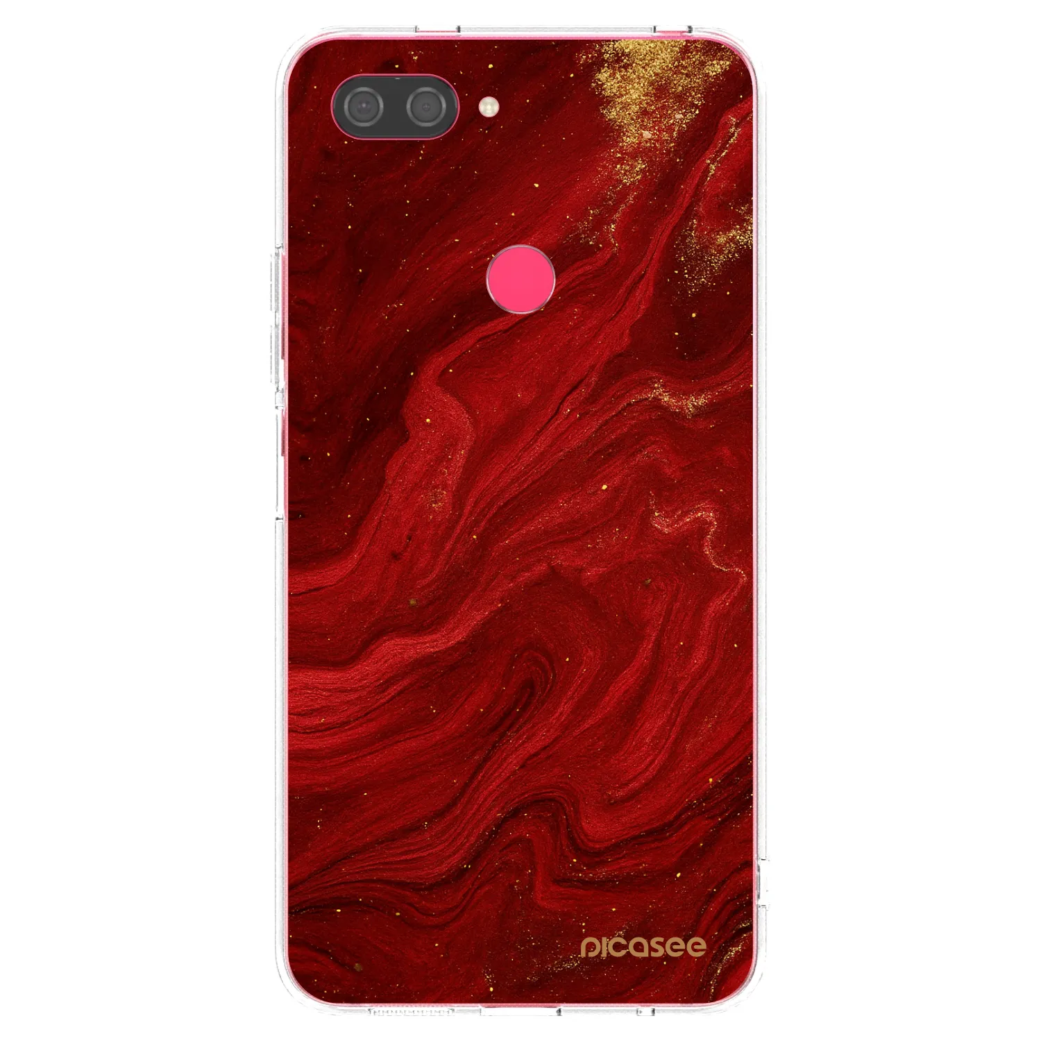 Picasee Xiaomi Mi 8 Lite Hülle - Transparentes Silikon - Red