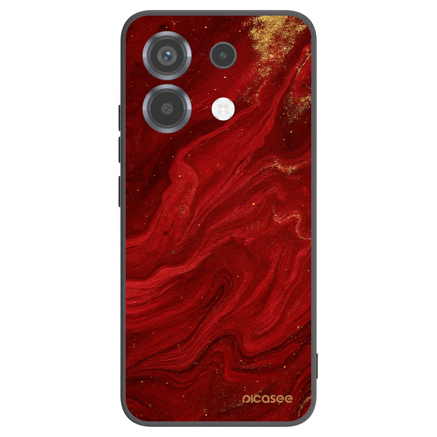 Picasee Xiaomi Poco X6 Hülle - Schwarzes Silikon - Red