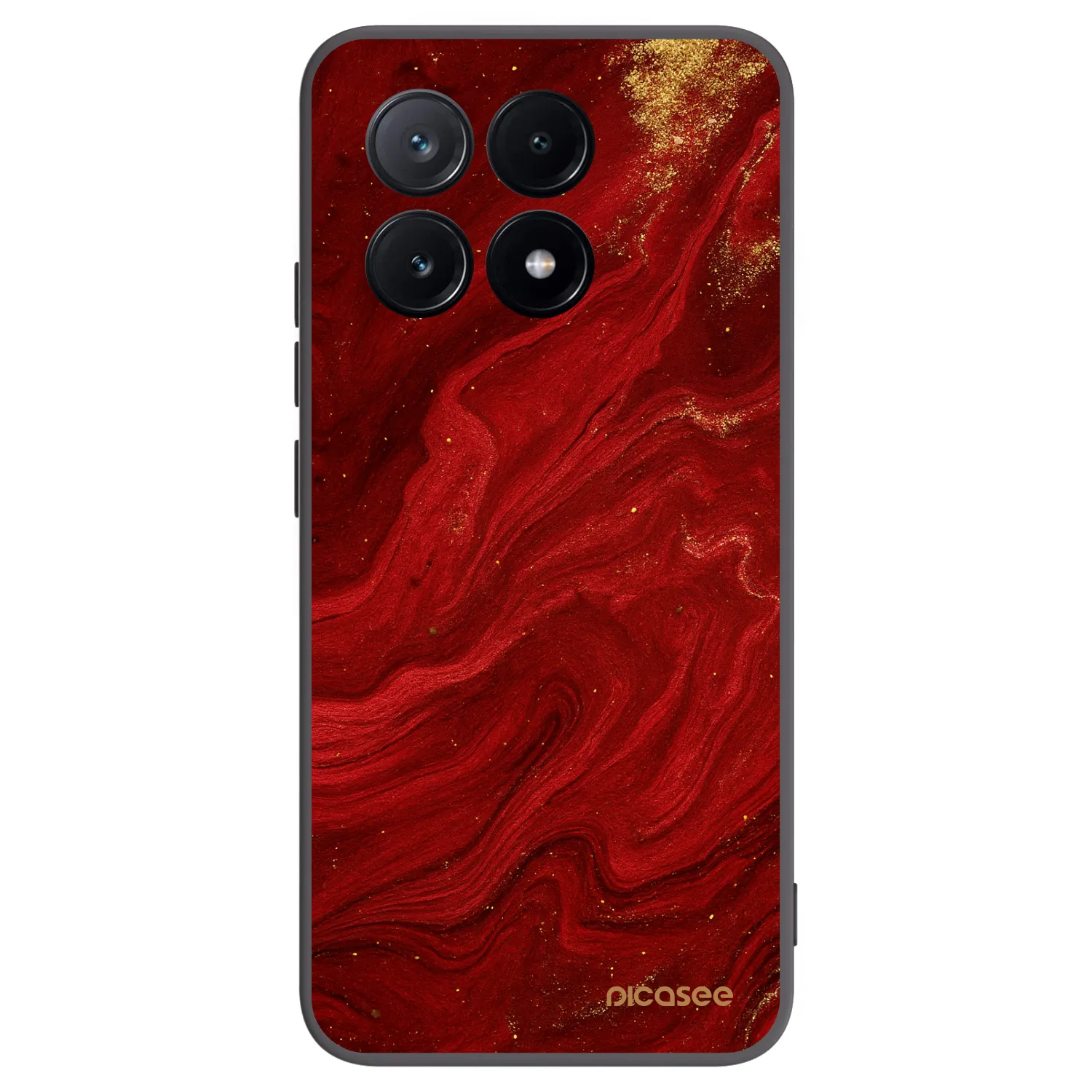 Picasee Xiaomi Poco X6 Pro Hülle - Schwarzes Silikon - Red