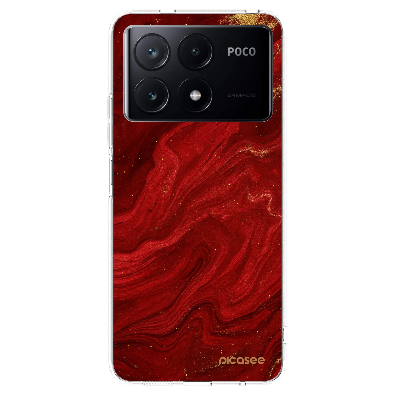 Picasee Xiaomi Poco X6 Pro Hülle - Transparentes Silikon - Red