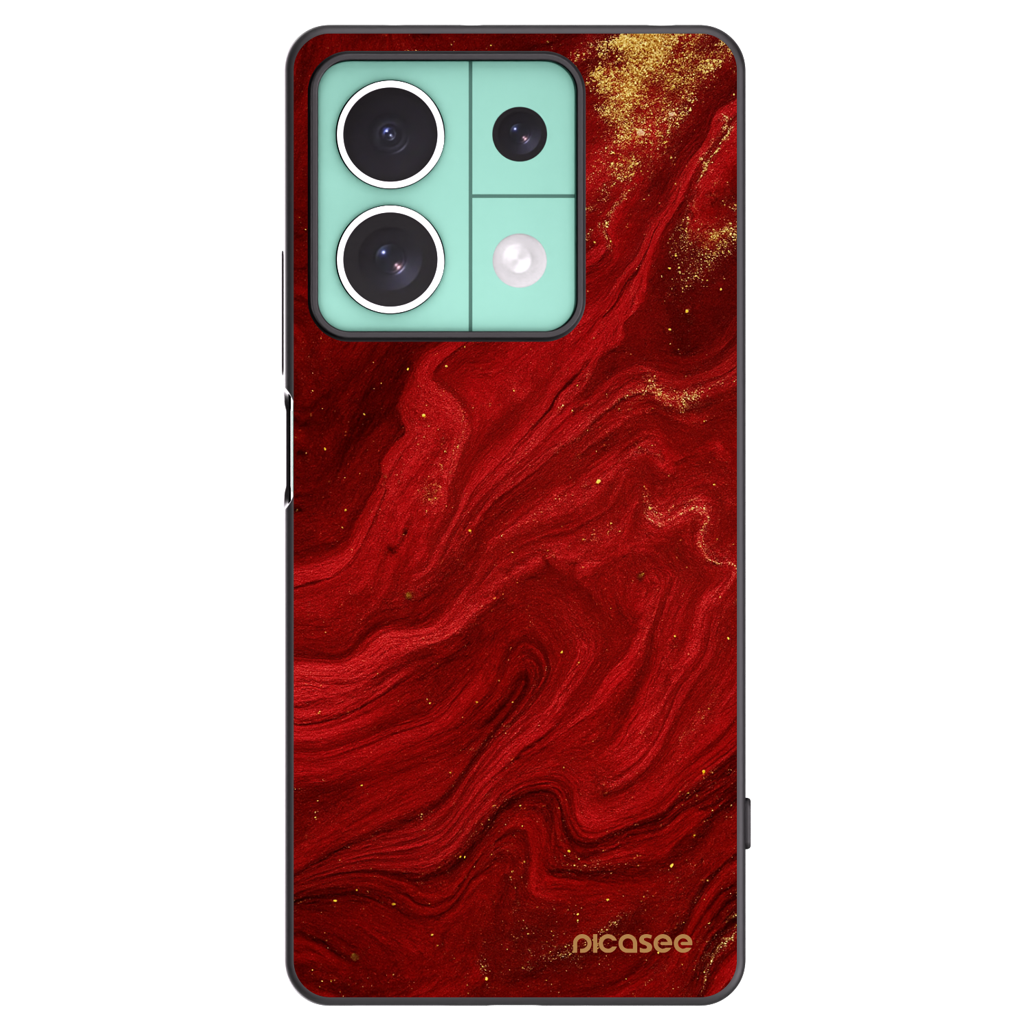 Picasee Xiaomi Redmi Note 13 5G Hülle - Schwarzes Silikon - Red
