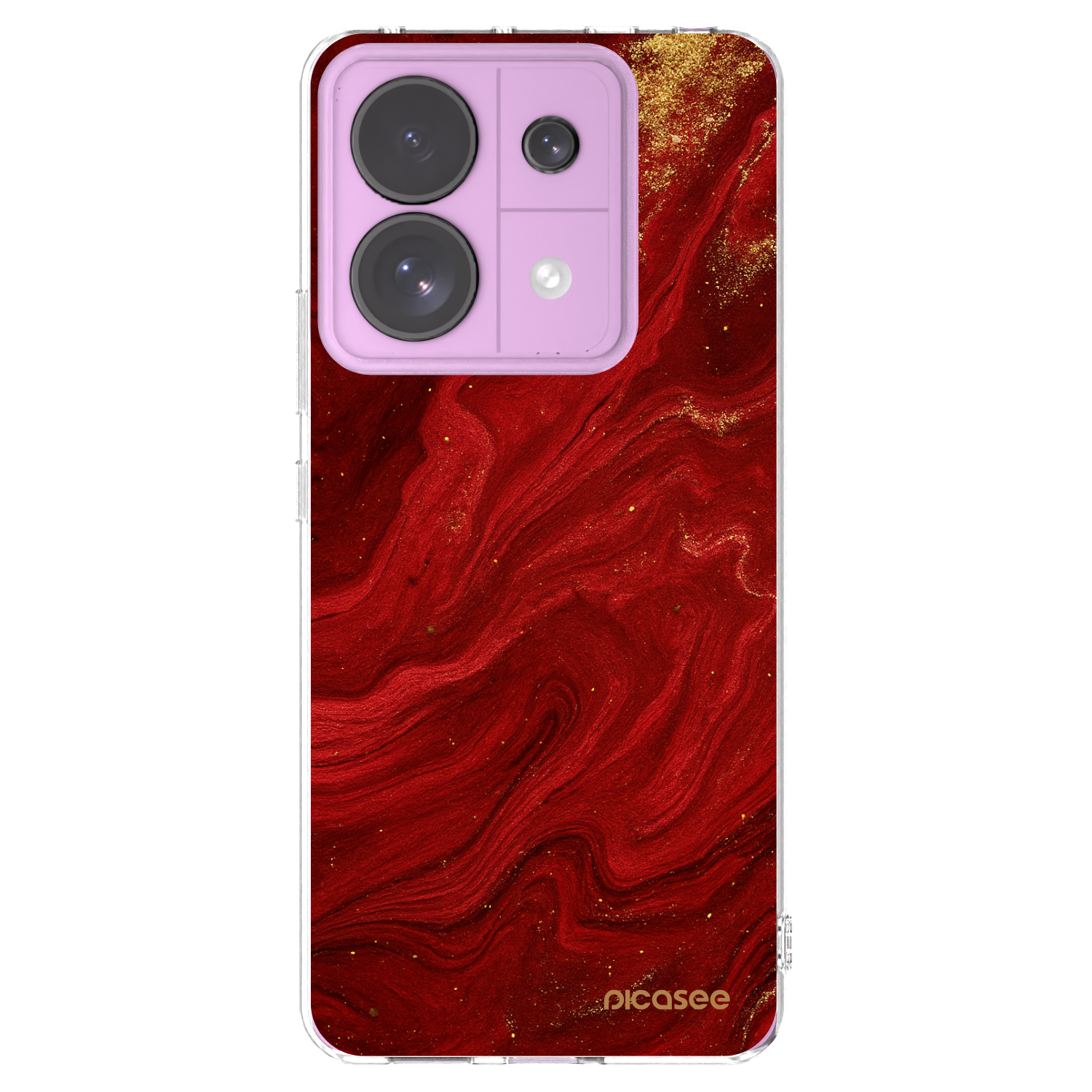Picasee Xiaomi Redmi Note 13 Pro 5G Hülle - Transparentes Silikon - Red