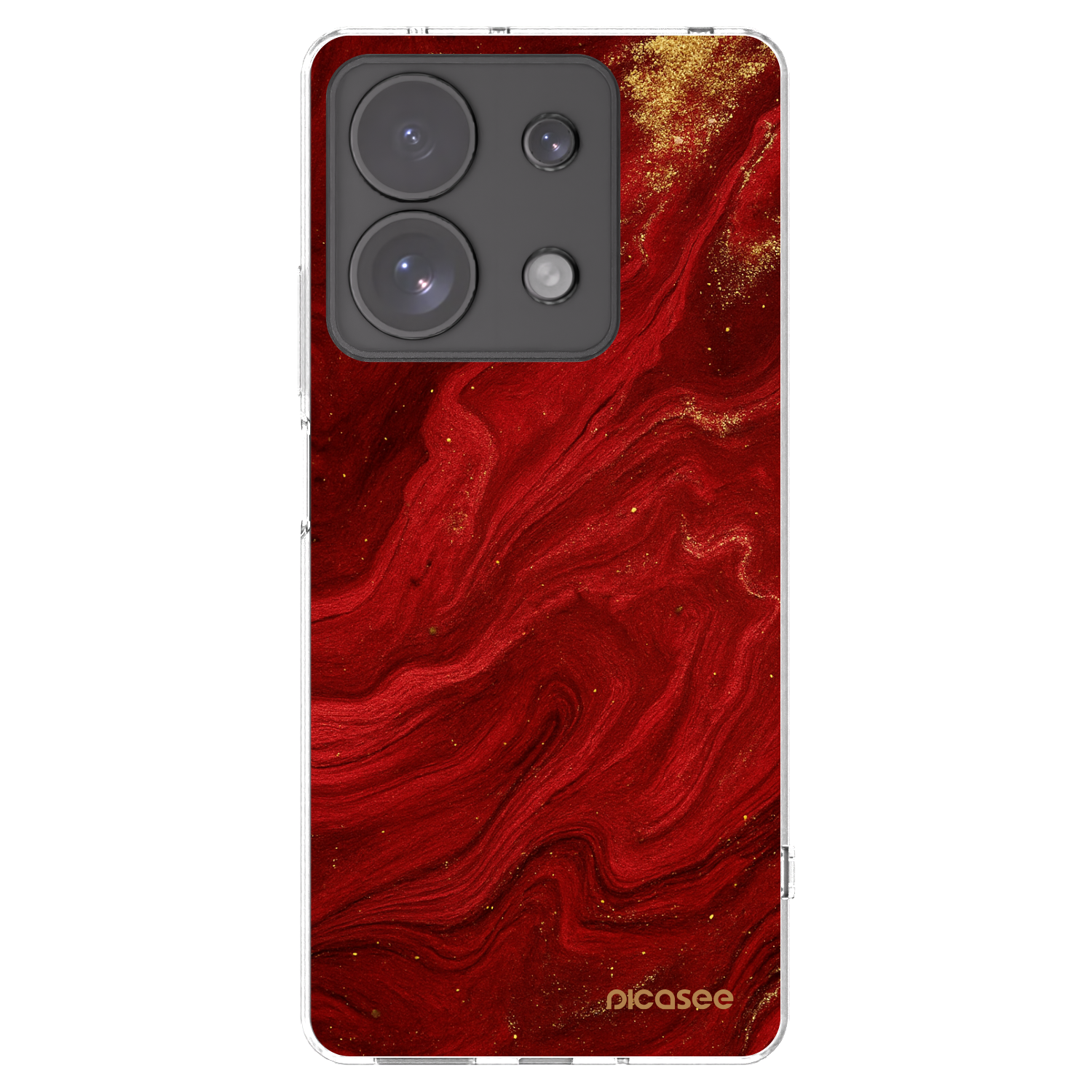 Picasee Xiaomi Redmi Note 13 Pro 4G Hülle - Transparentes Silikon - Red