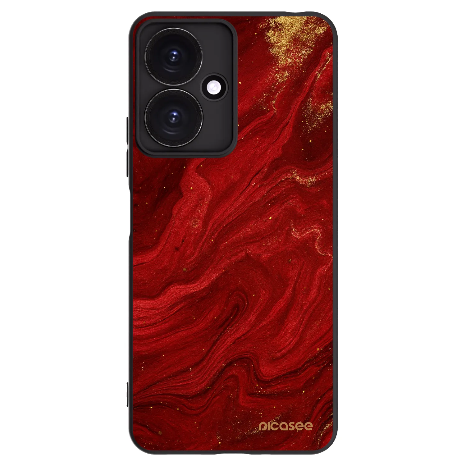 Picasee Xiaomi Redmi 13C 5G Hülle - Schwarzes Silikon - Red