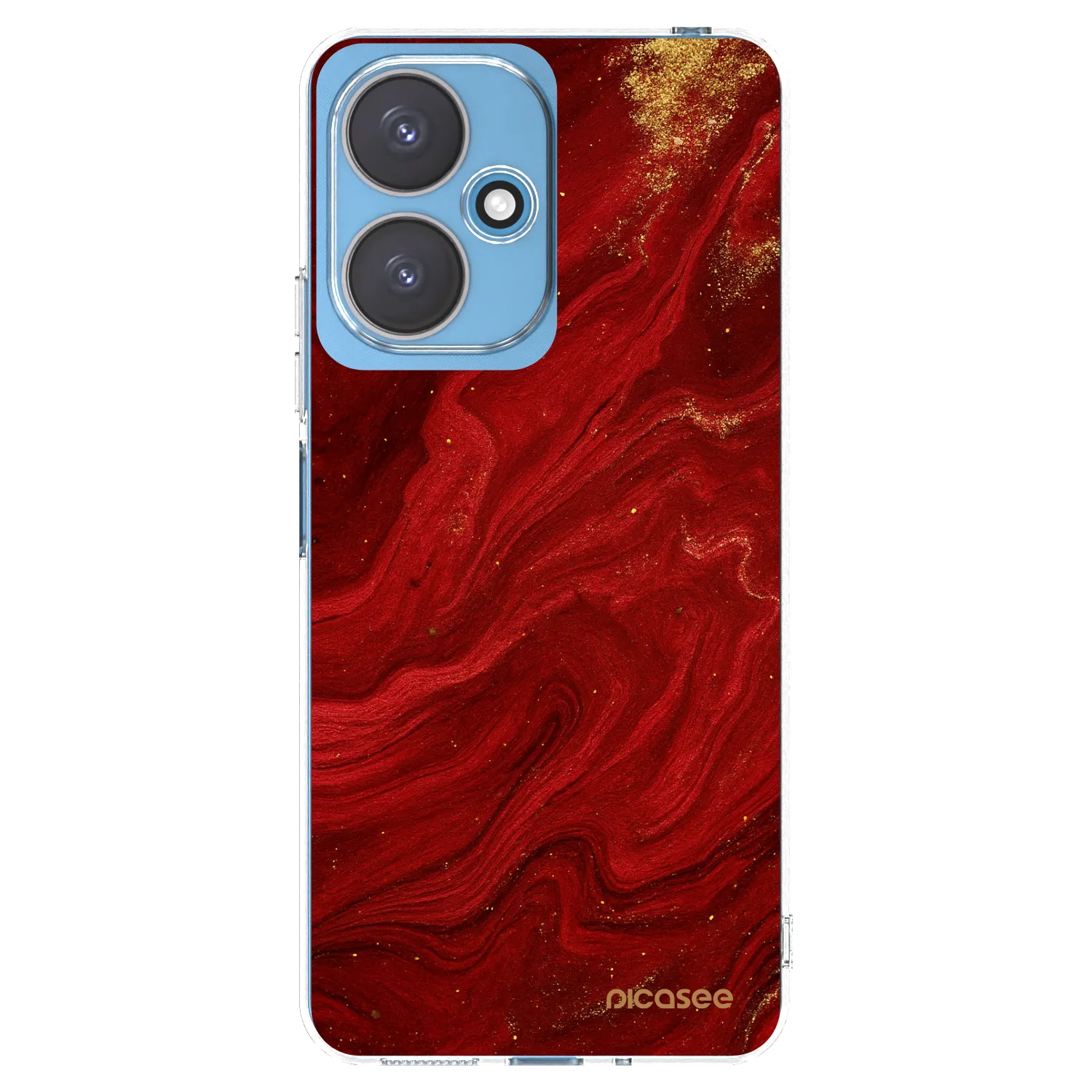 Picasee Xiaomi Redmi 13C 5G Hülle - Transparentes Silikon - Red