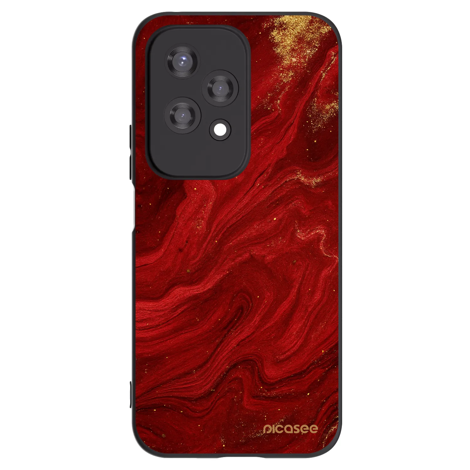 Picasee Honor 200 Lite Hülle - Schwarzes Silikon - Red