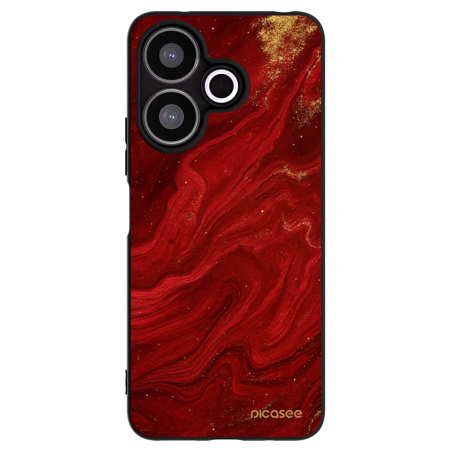 Picasee Xiaomi Redmi 13 4G Hülle - Schwarzes Silikon - Red