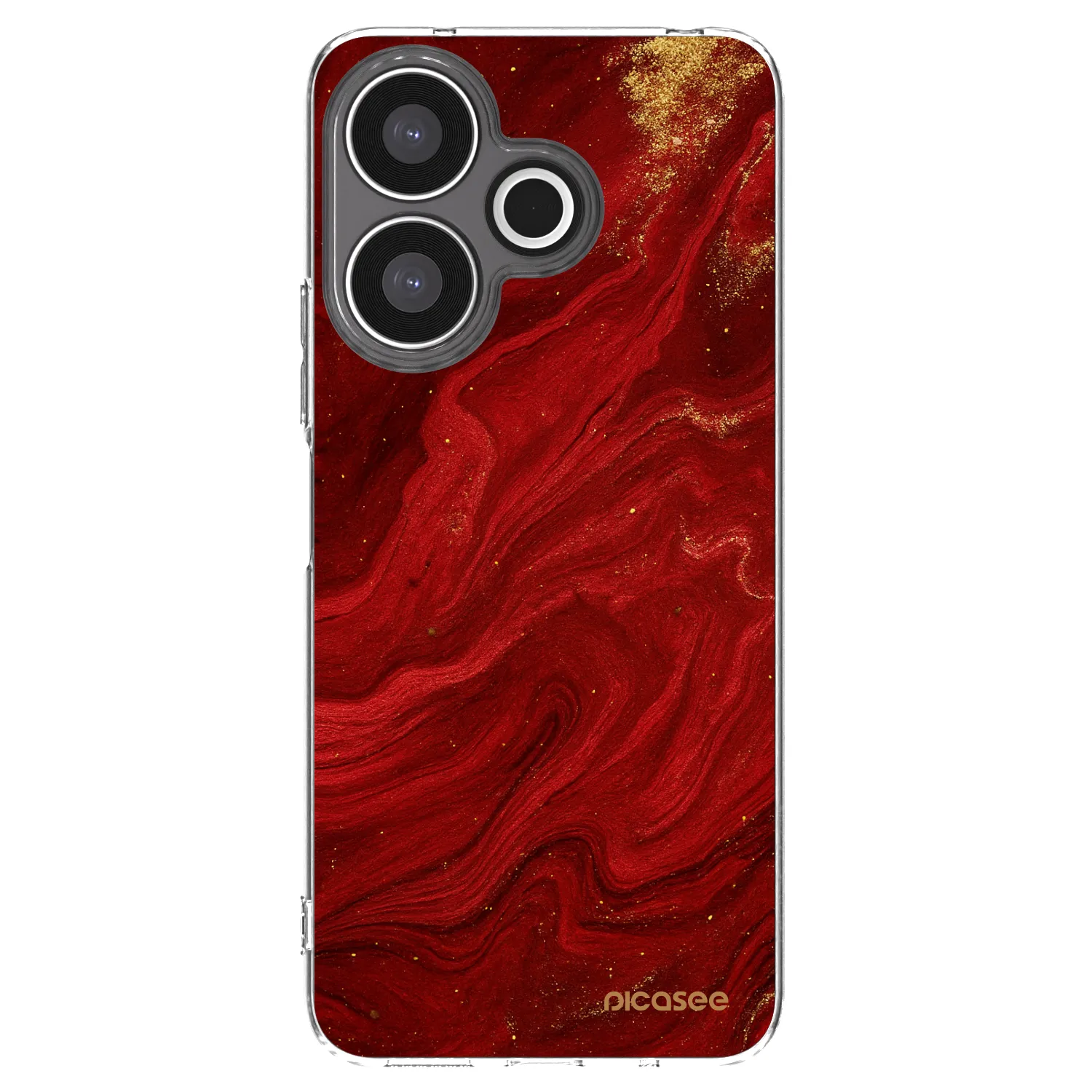 Picasee Xiaomi Redmi 13 4G Hülle - Transparentes Silikon - Red