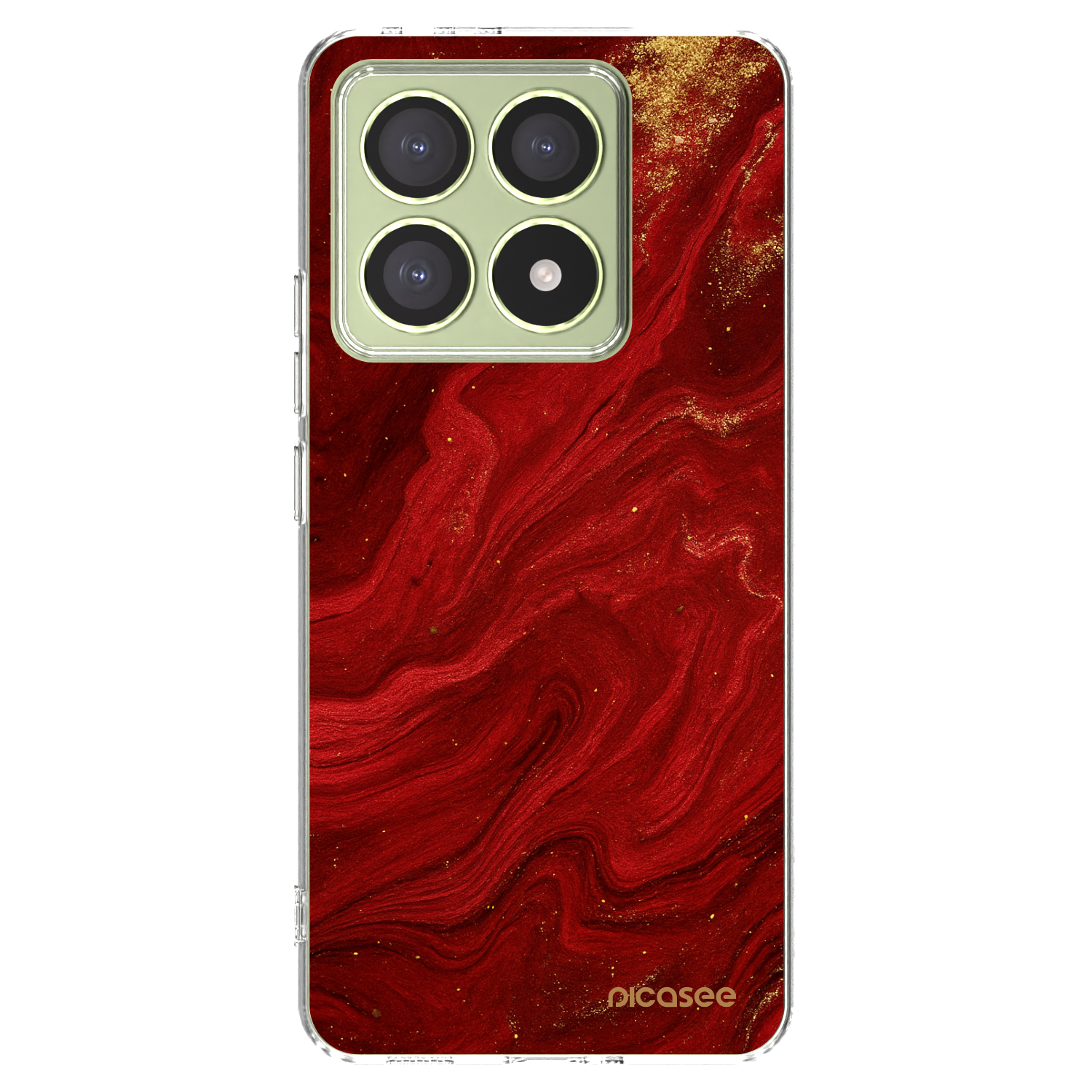 Picasee Xiaomi 14T Hülle - Transparentes Silikon - Red