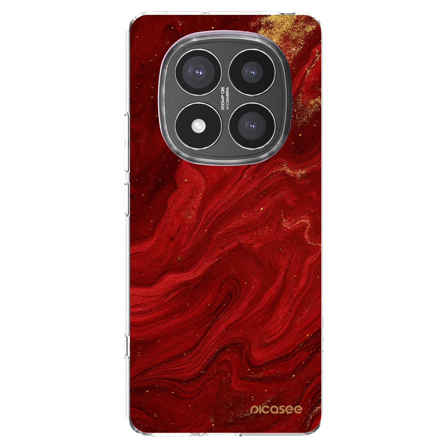 Picasee Xiaomi Redmi Note 14 Pro+ 5G Hülle - Transparentes Silikon - Red