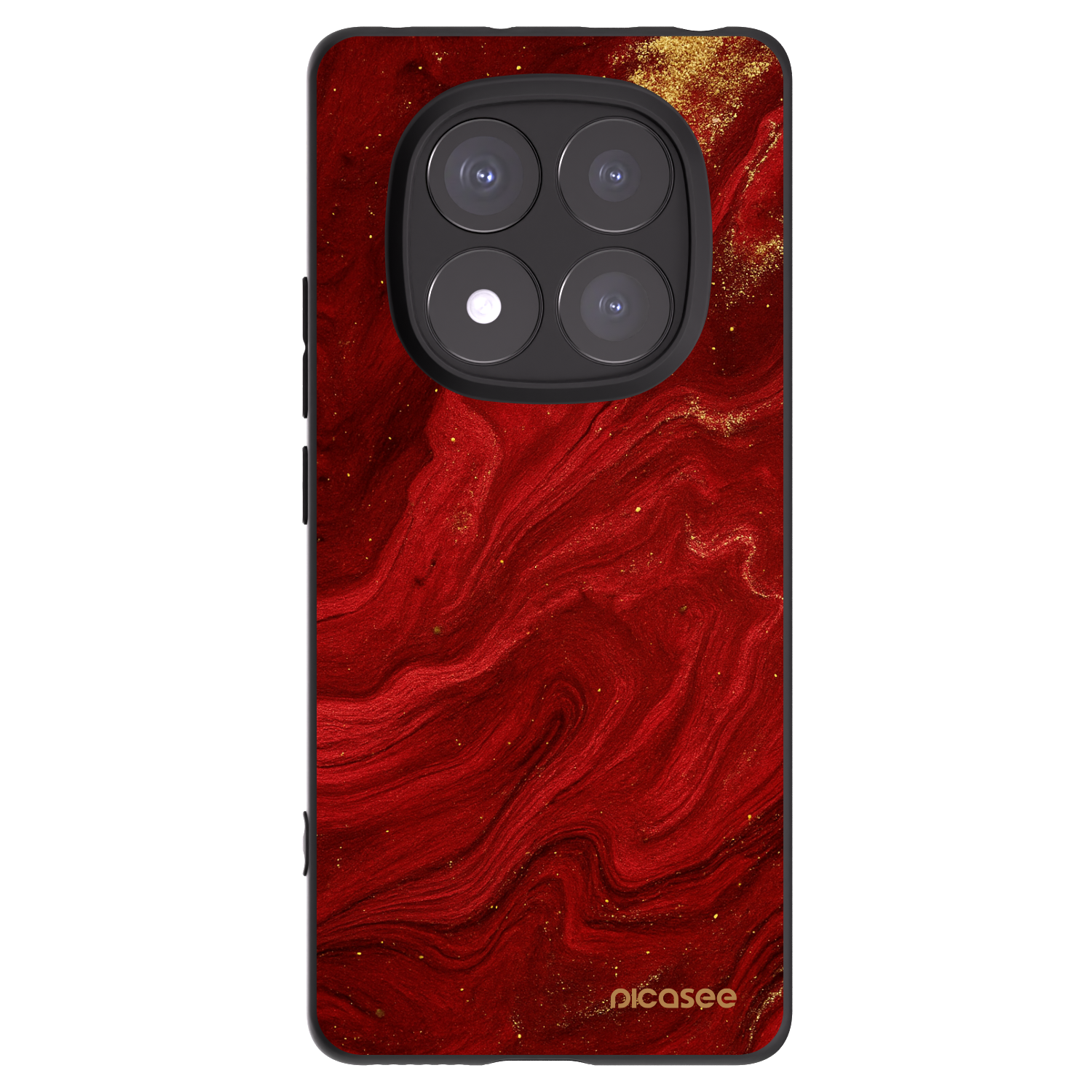 Picasee Xiaomi Redmi Note 14 Pro 5G Hülle - Schwarzes Silikon - Red