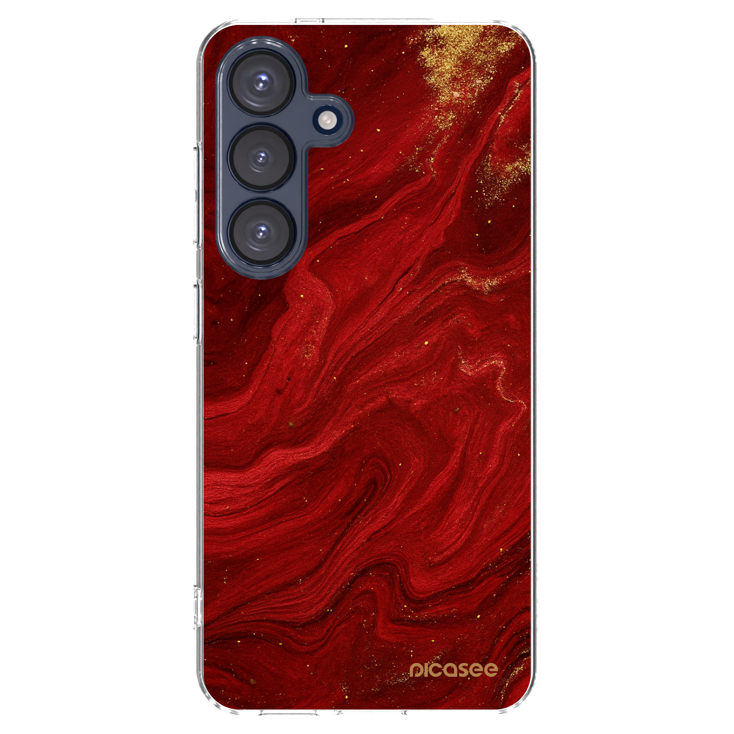 Picasee Samsung Galaxy S25 5G Hülle - Transparentes Silikon - Red