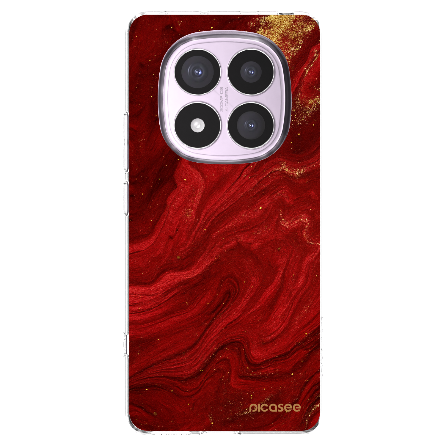 Picasee Xiaomi Redmi Note 14 Pro 4G Hülle - Transparentes Silikon - Red
