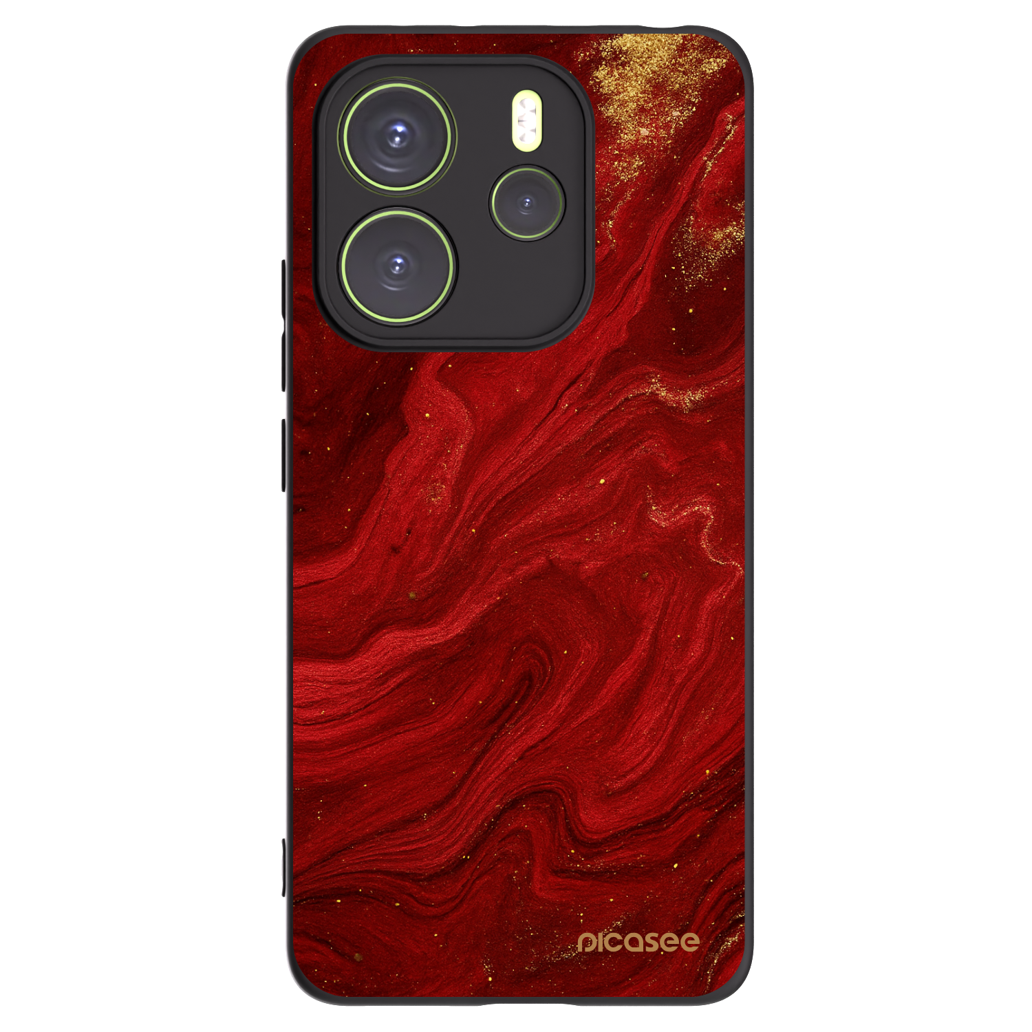 Picasee Xiaomi Redmi Note 14 4G Hülle - Schwarzes Silikon - Red