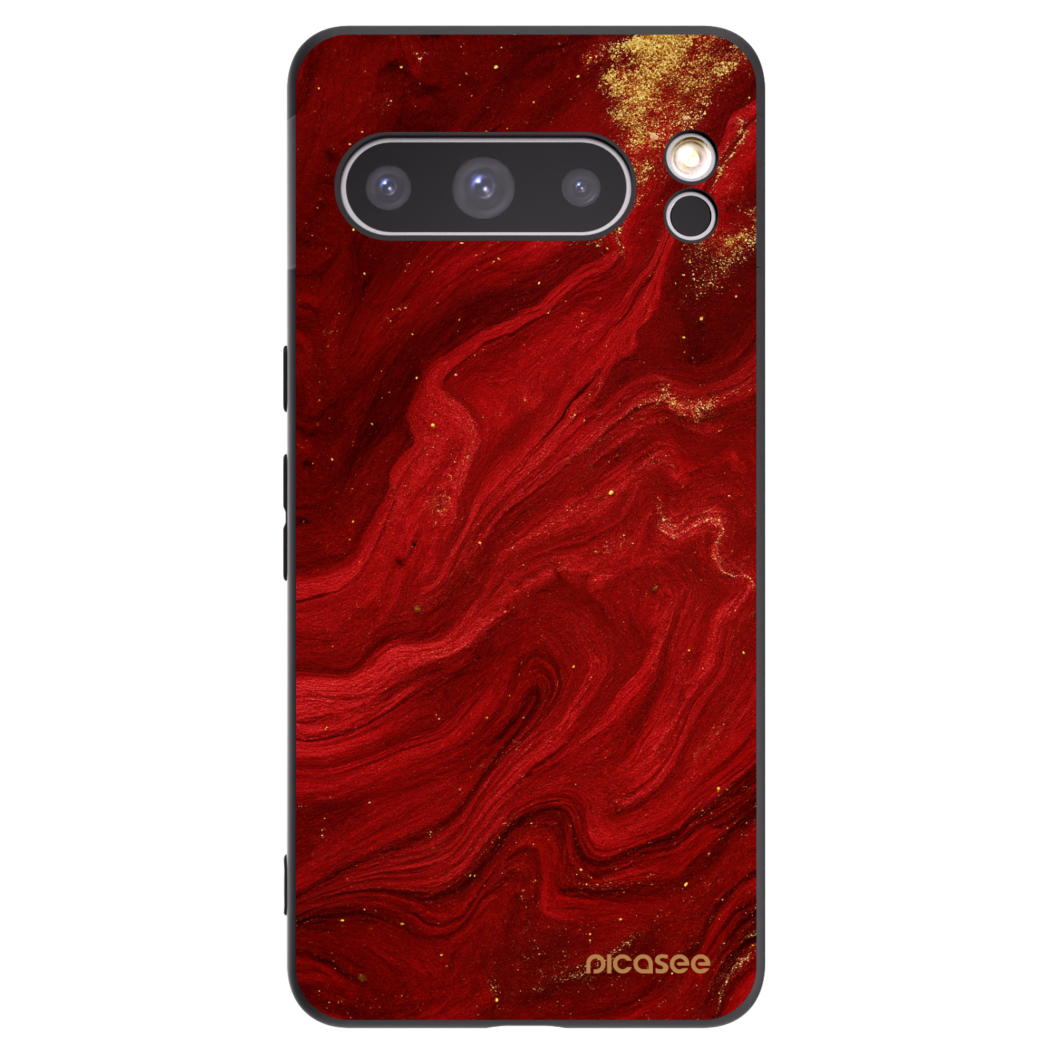 Picasee Google Pixel 8 Pro Hülle - Schwarzes Silikon - Red